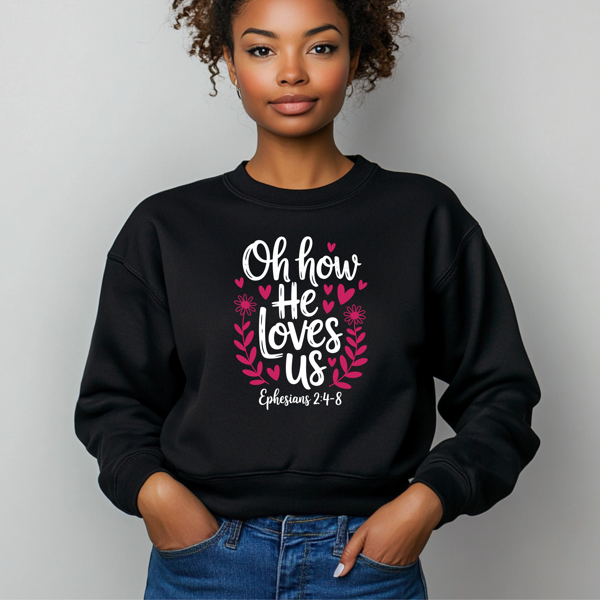 Camisola Dia da Mãe "Oh how he love us" O Abraço Mais Quente e Macio