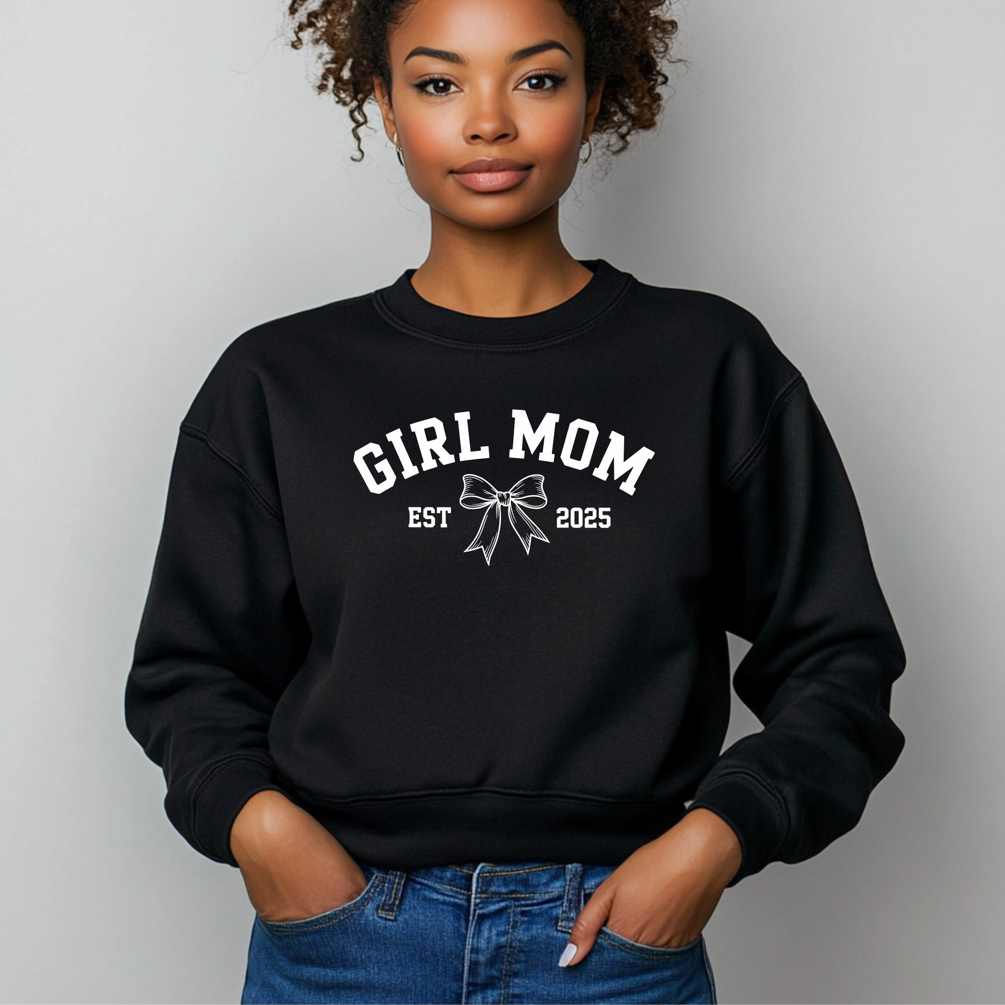 Camisola Dia da Mãe "Girl Mom" O Abraço Mais Quente e Macio