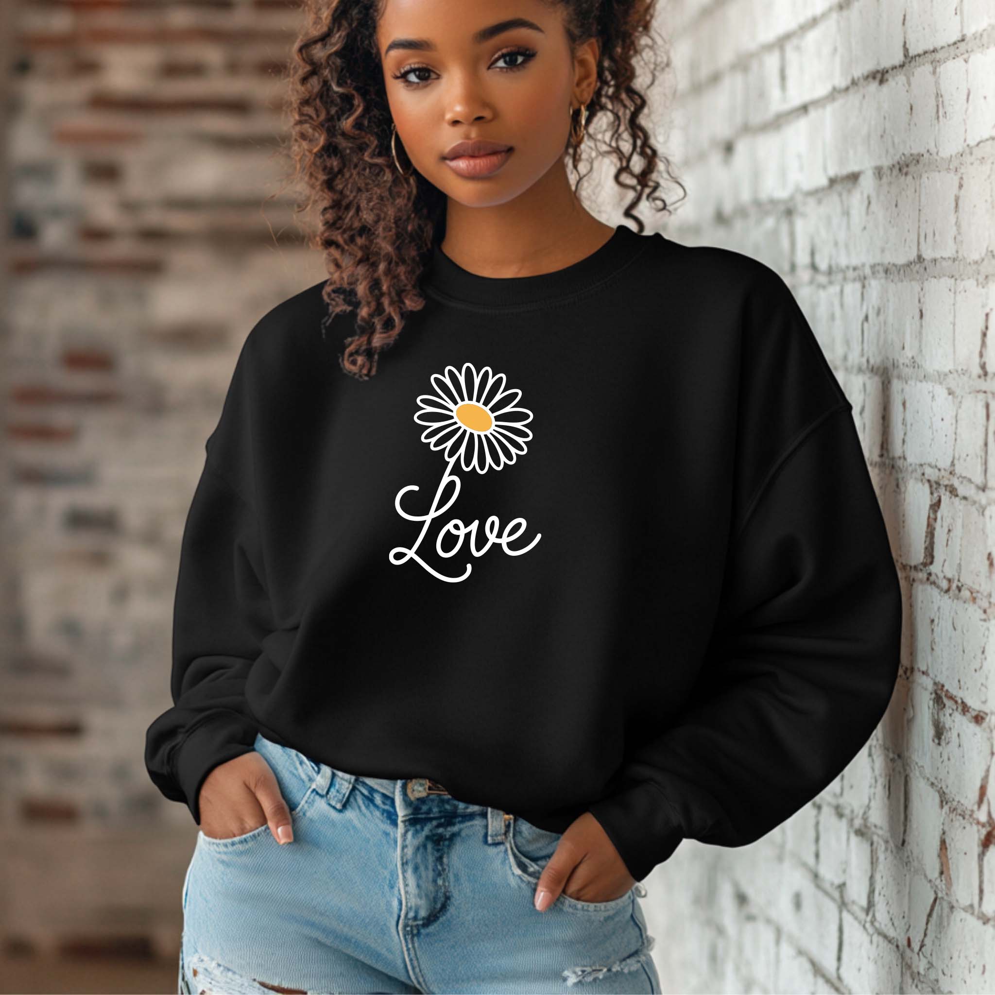 Camisola Floral "Love" | Sweatshirt Premium | Coleção Florais