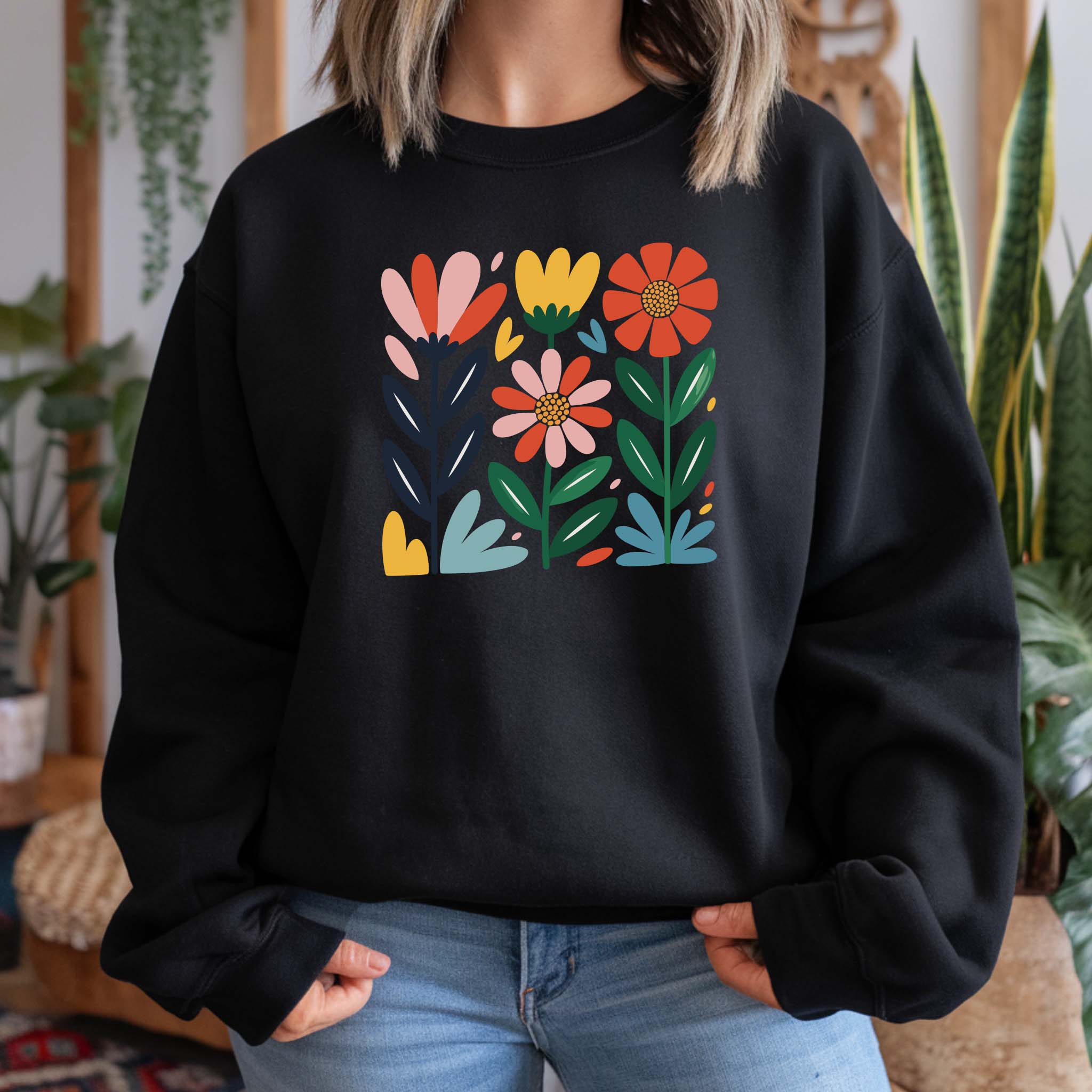 Sweatshirt Floral | Camisola Premium