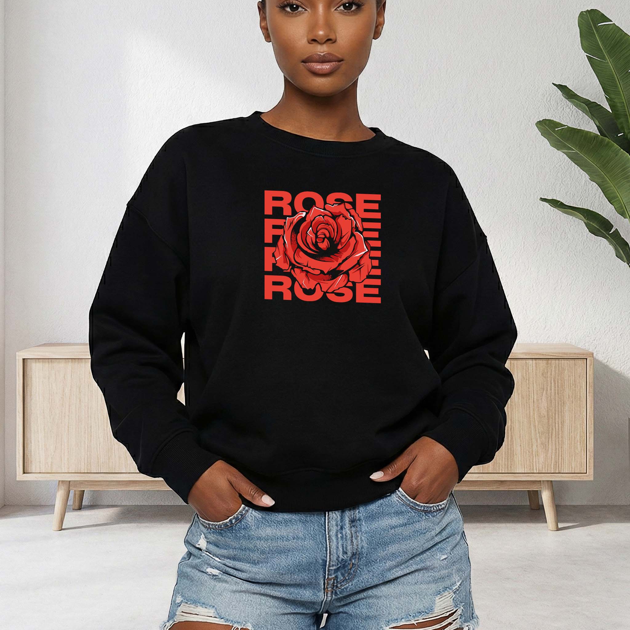 Camisola "Rose" | Sweatshirt Premium 290g | Coleção Florais