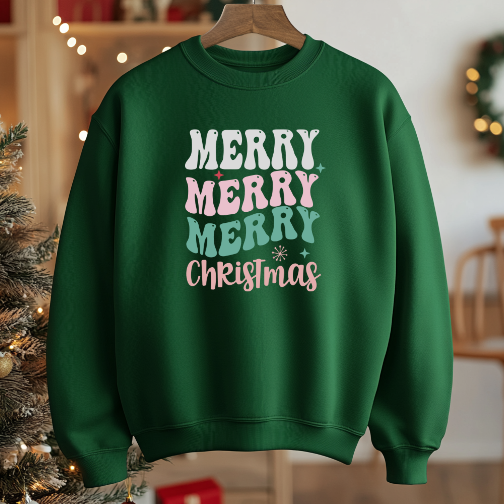 Camisola Merry Christmas Sweatshirt 290g Natal | Coleção Natal