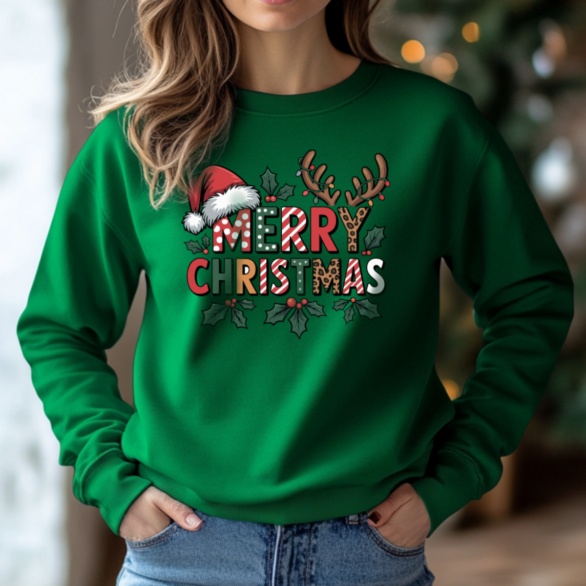 Camisola "Merry Christmas"|  Coleção Natal - Sweatshirt Premium