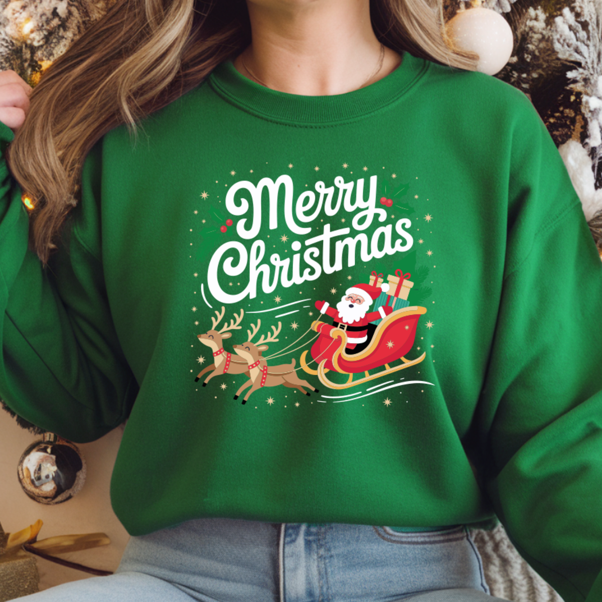 Sweatshirt Natal Merry Christmas| Sweatshirt 290g - Coleção Natal