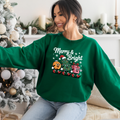 Camisola Natal "Merry e Bright"|  Coleção Natal - Sweatshirt Premium