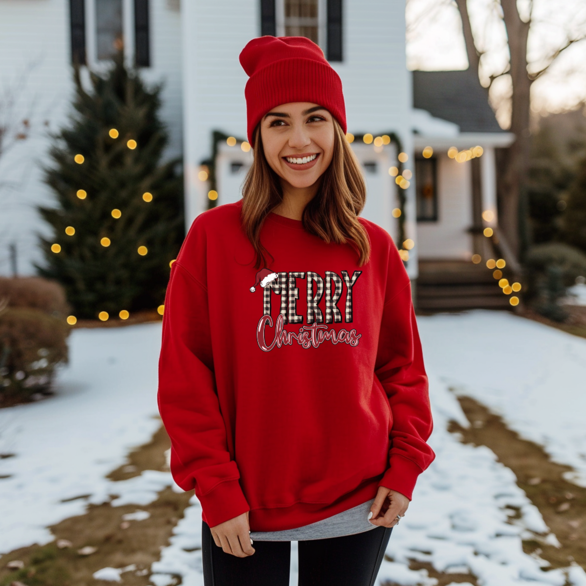 Camisola "Merry Christmas" | Camisola Premium 290g | Coleção Natal