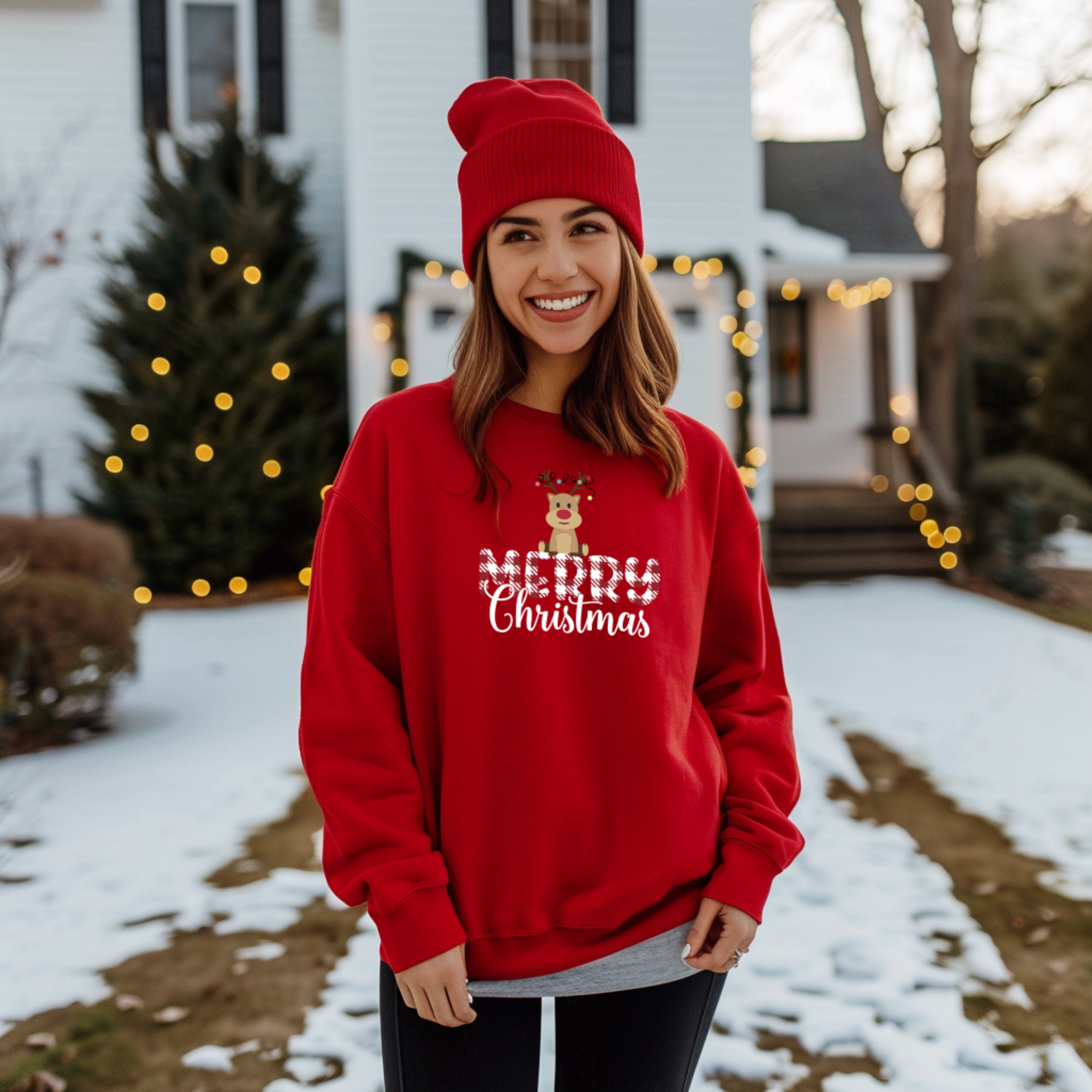 Camisola "Merry Christmas" | Sweatshirt 290g | Coleção Natal