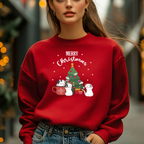 Camisola Natal "Christmas" Cats | Sweatshirt Premium 290g - Coleção Natal