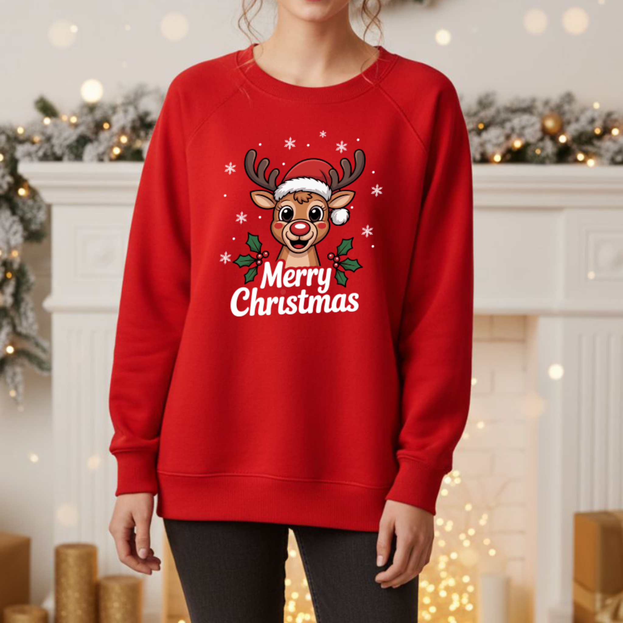 Camisola Natal "Merry Christmas" |  Coleção Natal - Sweatshirt Premium