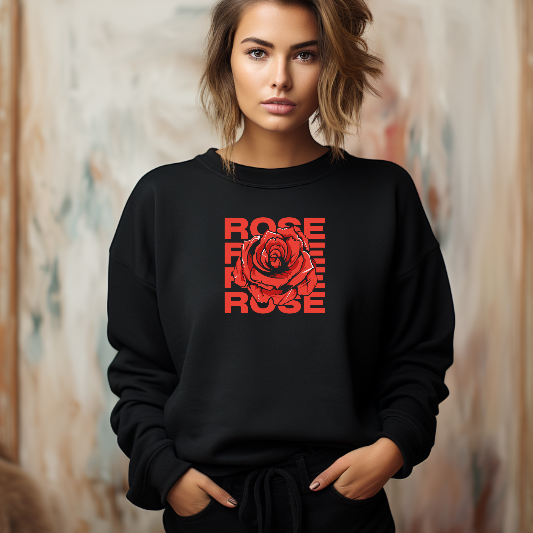 Camisola Dia da Mãe "Rosa Vermelha" O Abraço Mais Quente e Macio