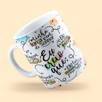 Caneca "Eu creio que: Minha força vem do Senhor"  | Presente de Fé