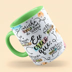 Caneca "Eu creio que: Minha força vem do Senhor"  | Presente de Fé