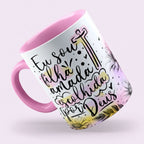 Caneca "Eu sou filha amada escolhida por Deus"  | Presente de Fé