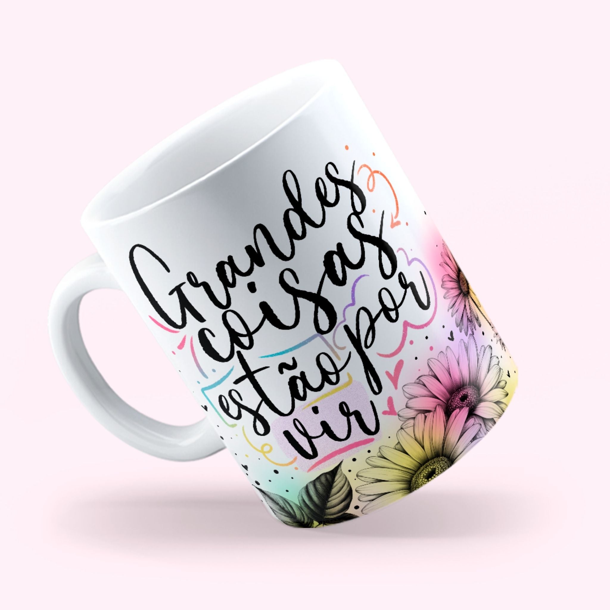 Caneca "Grandes coisas estão por vir" | Presente de Fé