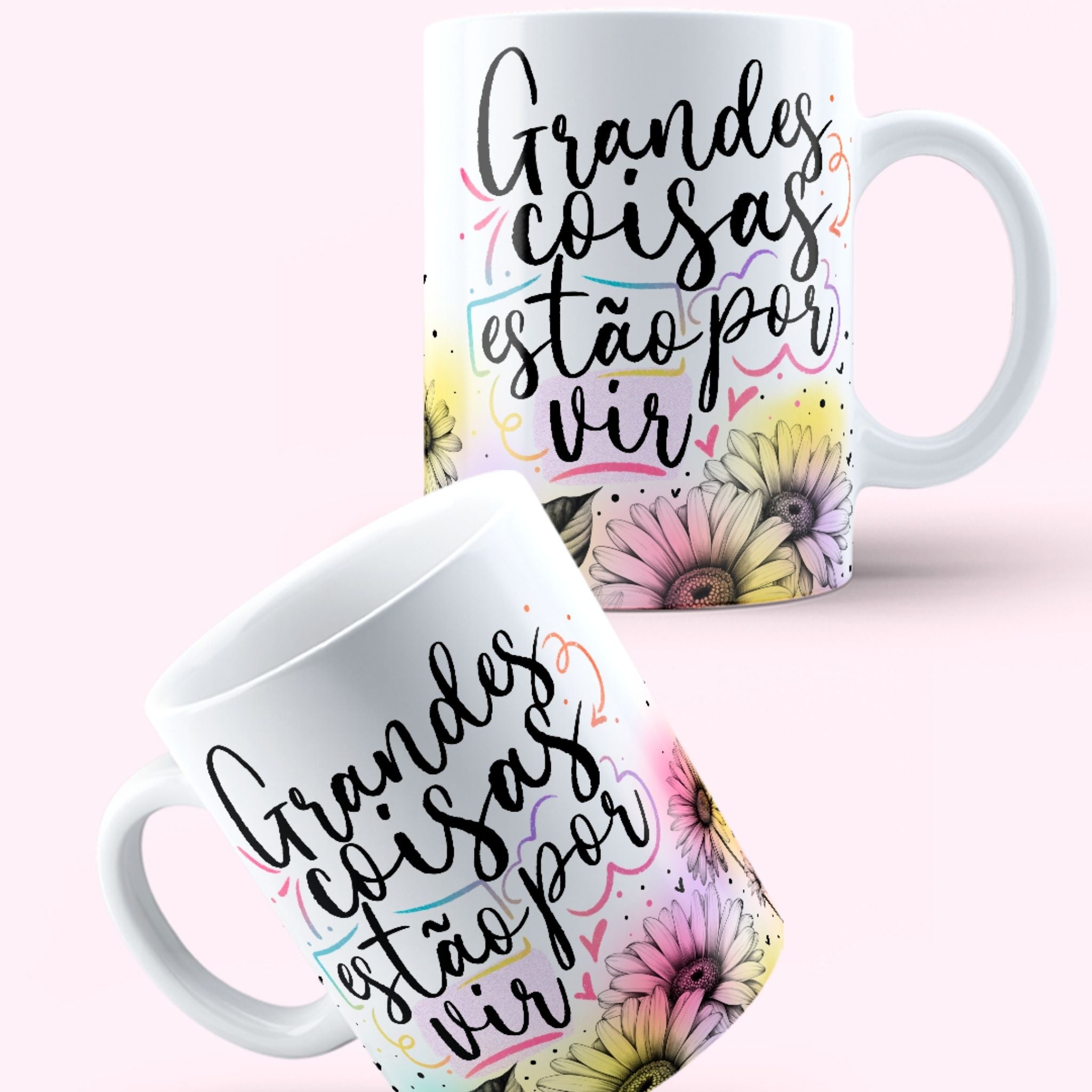 Caneca "Grandes coisas estão por vir" | Presente de Fé