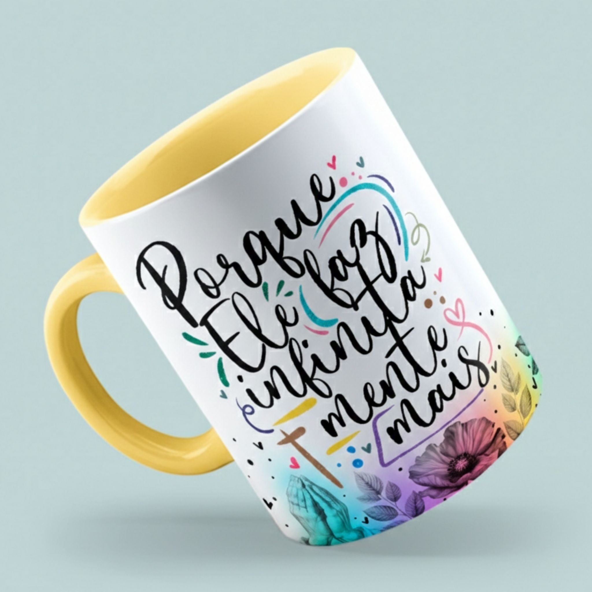 Caneca "Porque Ele faz infinitamente mais"  | Presente de Fé