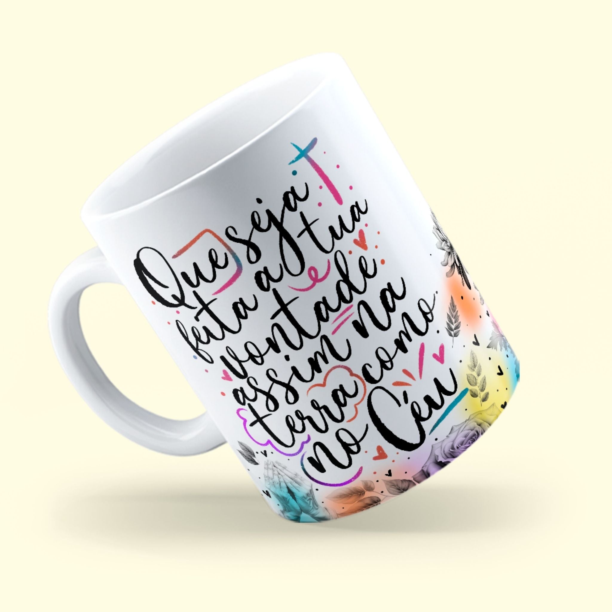 Caneca "Que seja feita a tua vontade assim na terra como no céu" | Presente de Fé