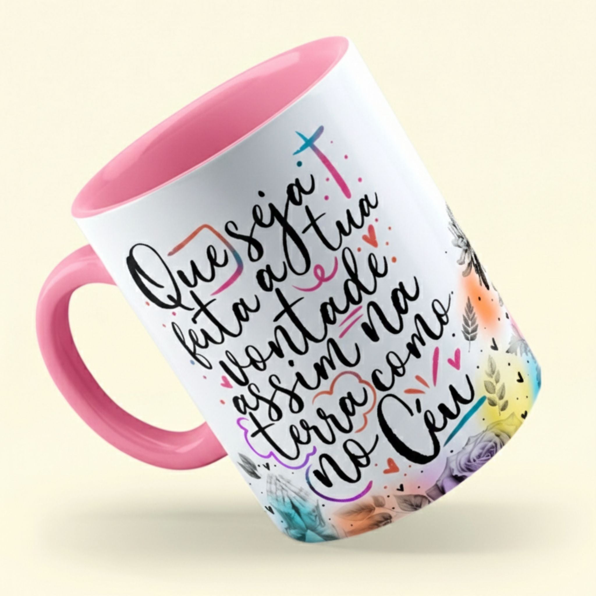 Caneca "Que seja feita a tua vontade assim na terra como no céu" | Presente de Fé