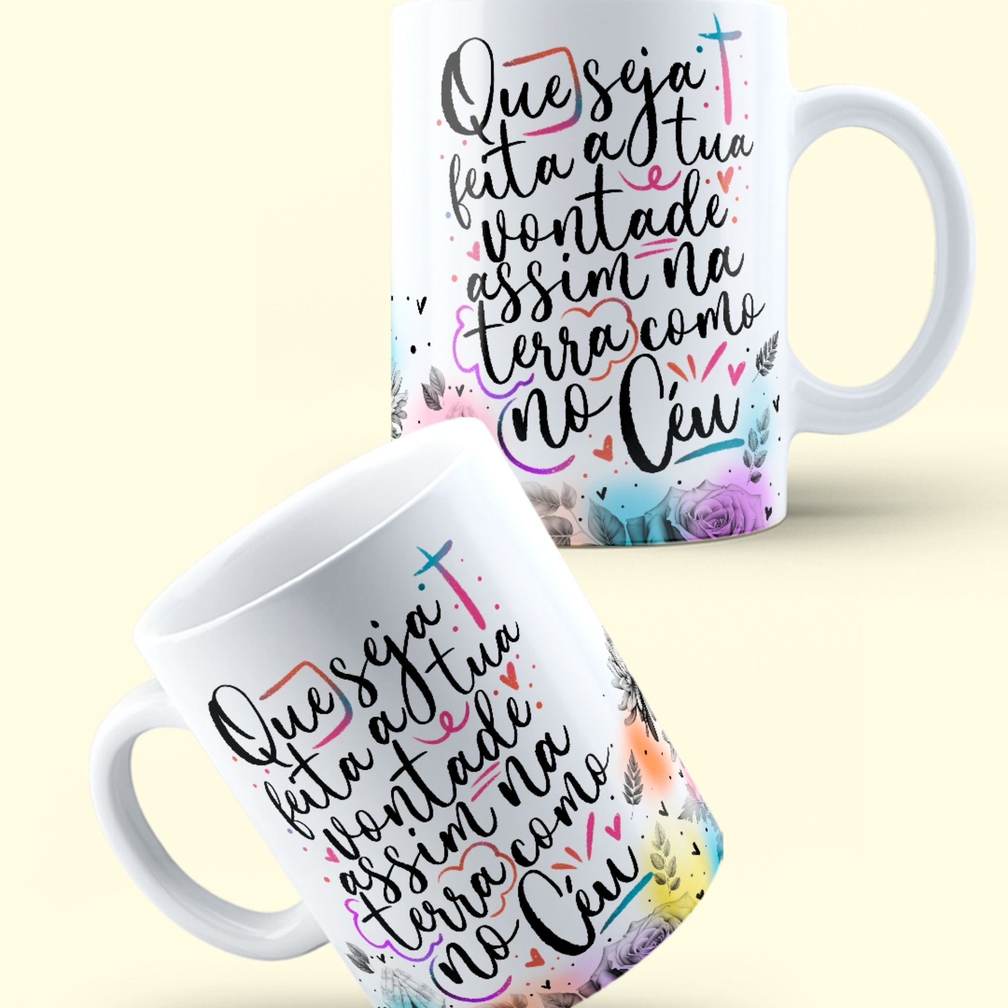 Caneca "Que seja feita a tua vontade assim na terra como no céu" | Presente de Fé