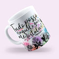 Caneca "Tudo posso naquele que me fortalece" Filipenses 4:13  | Presente de Fé