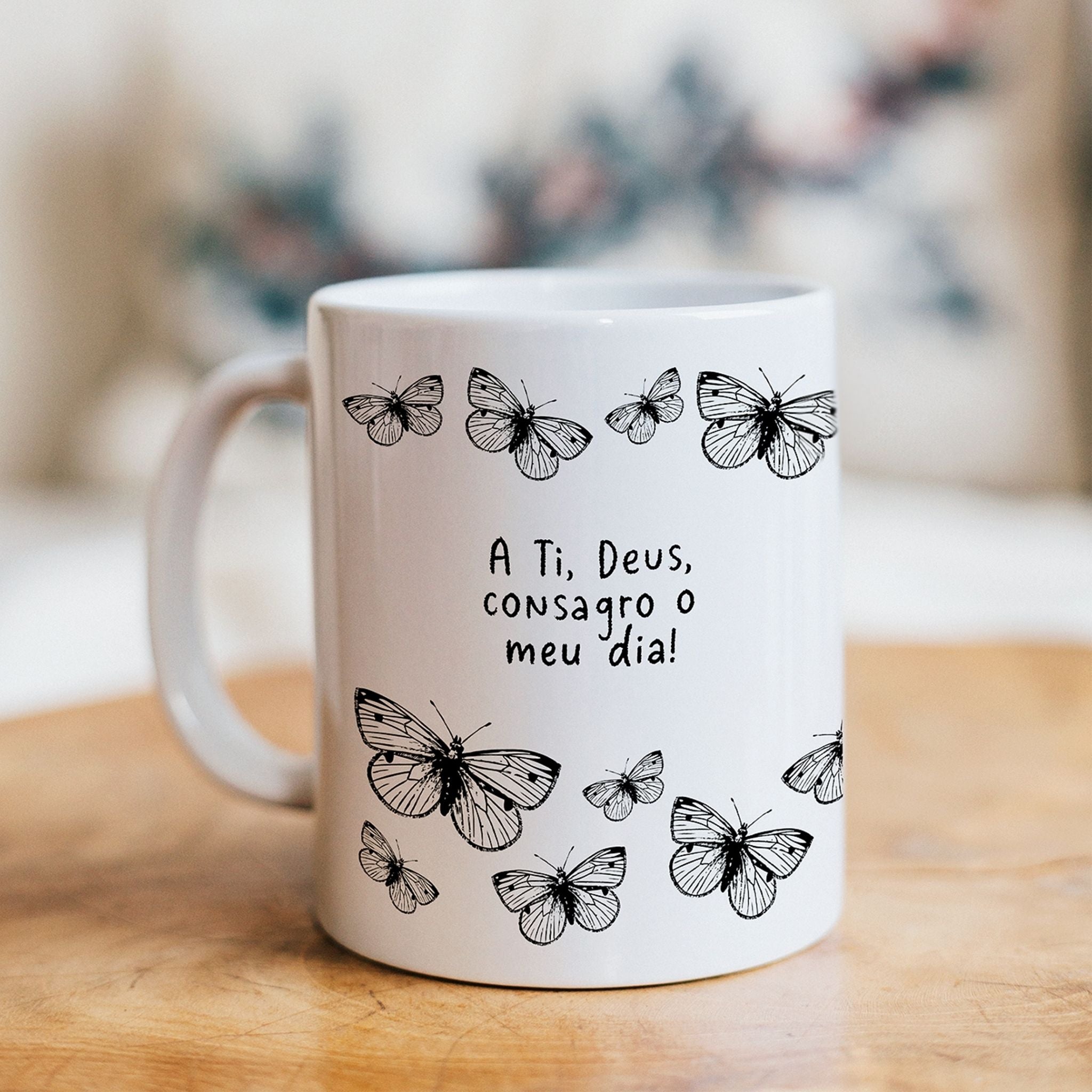 Caneca "A ti, Deus, consagro o meu dia!" | Presente de Fé