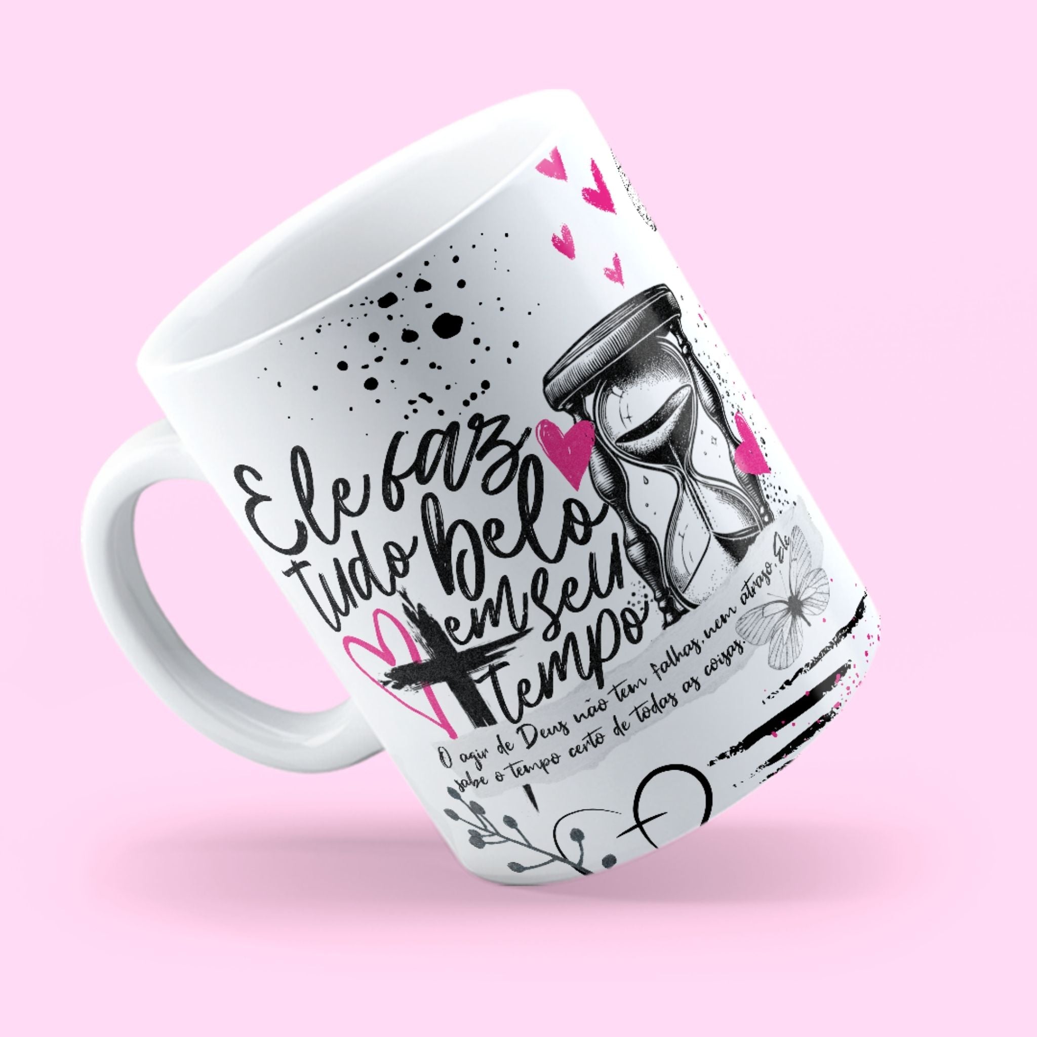 Caneca "Ele faz tudo belo em seu tempo" | Presente de Fé