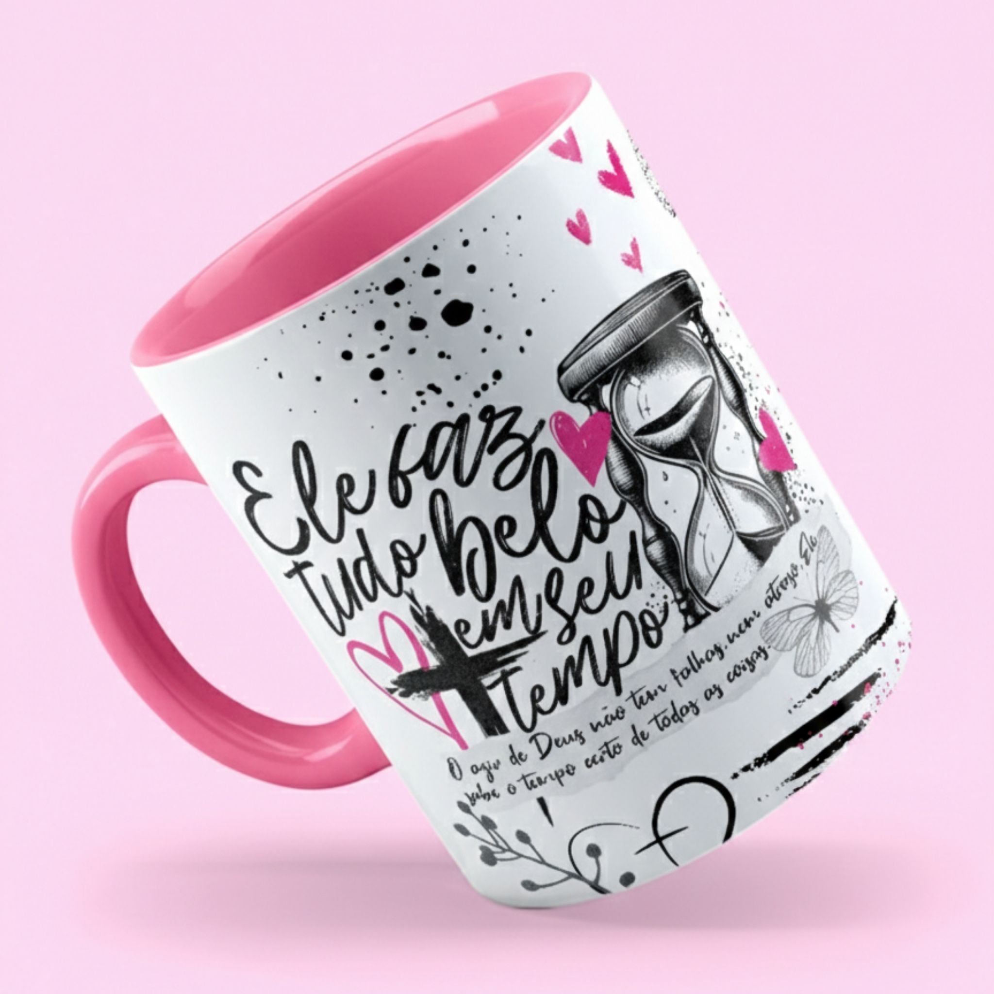 Caneca "Ele faz tudo belo em seu tempo" | Presente de Fé