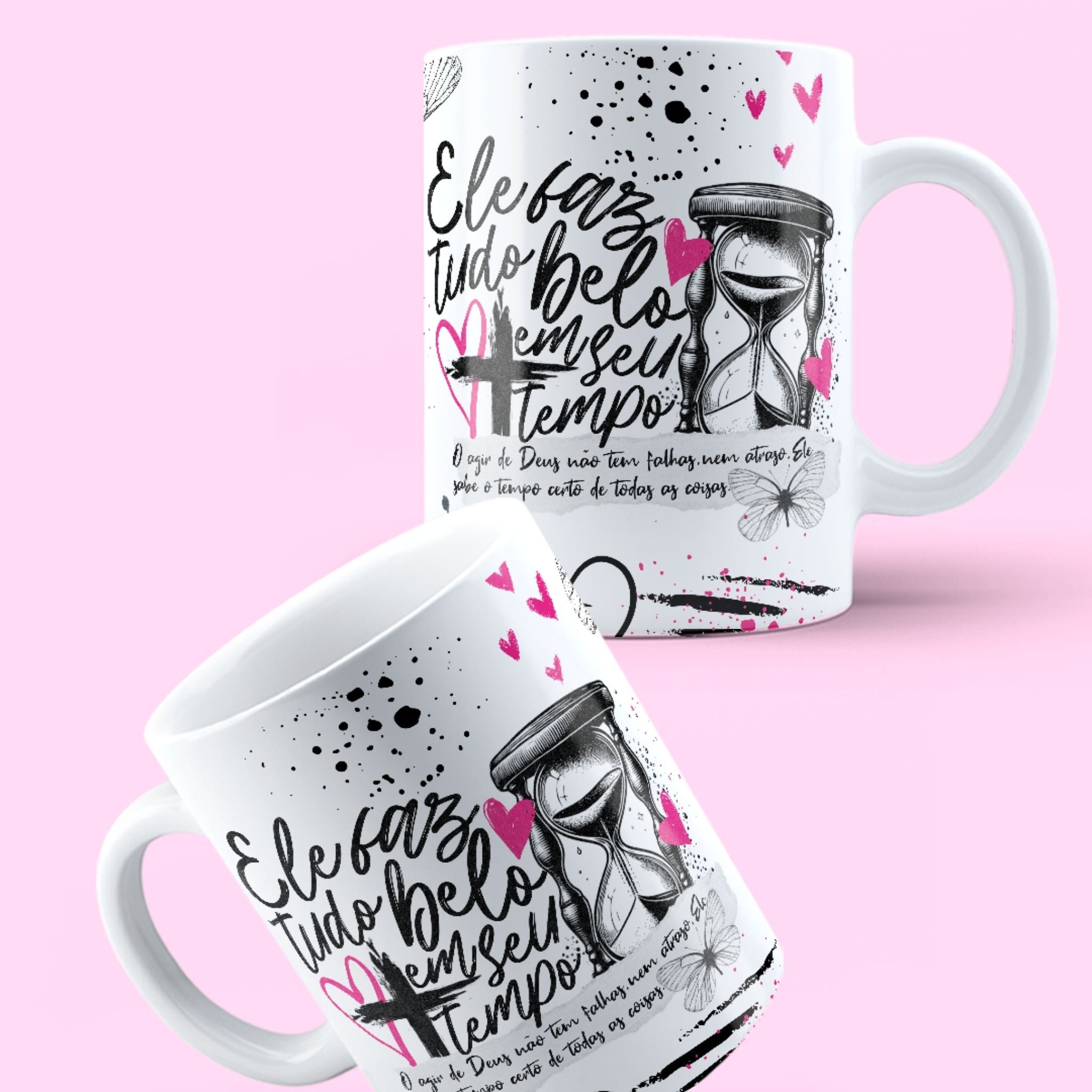 Caneca "Ele faz tudo belo em seu tempo" | Presente de Fé