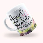 Caneca "Aquele que te guarda não dorme" Salmos 121:3 | Presente de Fé