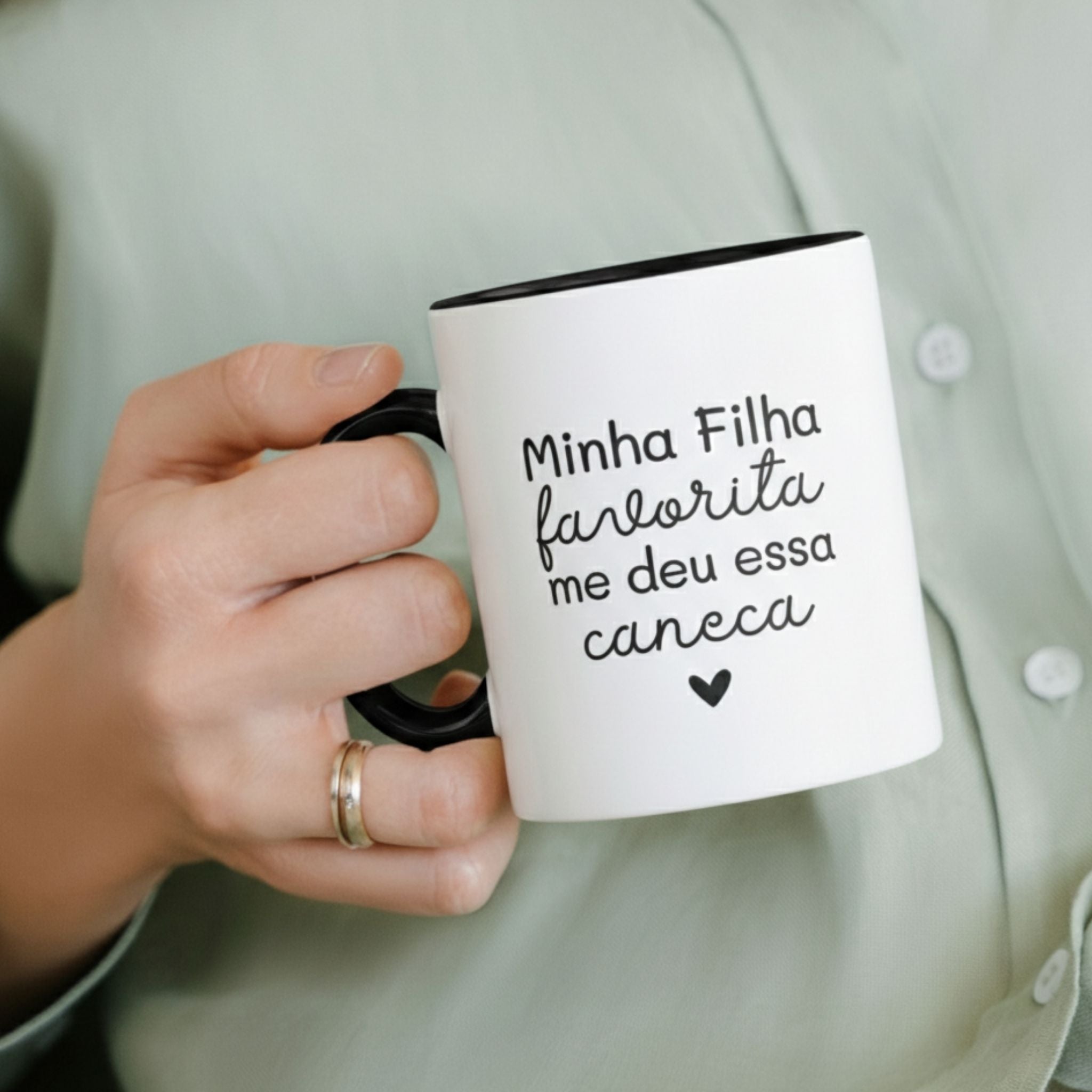 Caneca Dia da Mãe - "Minha filha favorita me deu essa caneca" | Edição Dia da Mãe
