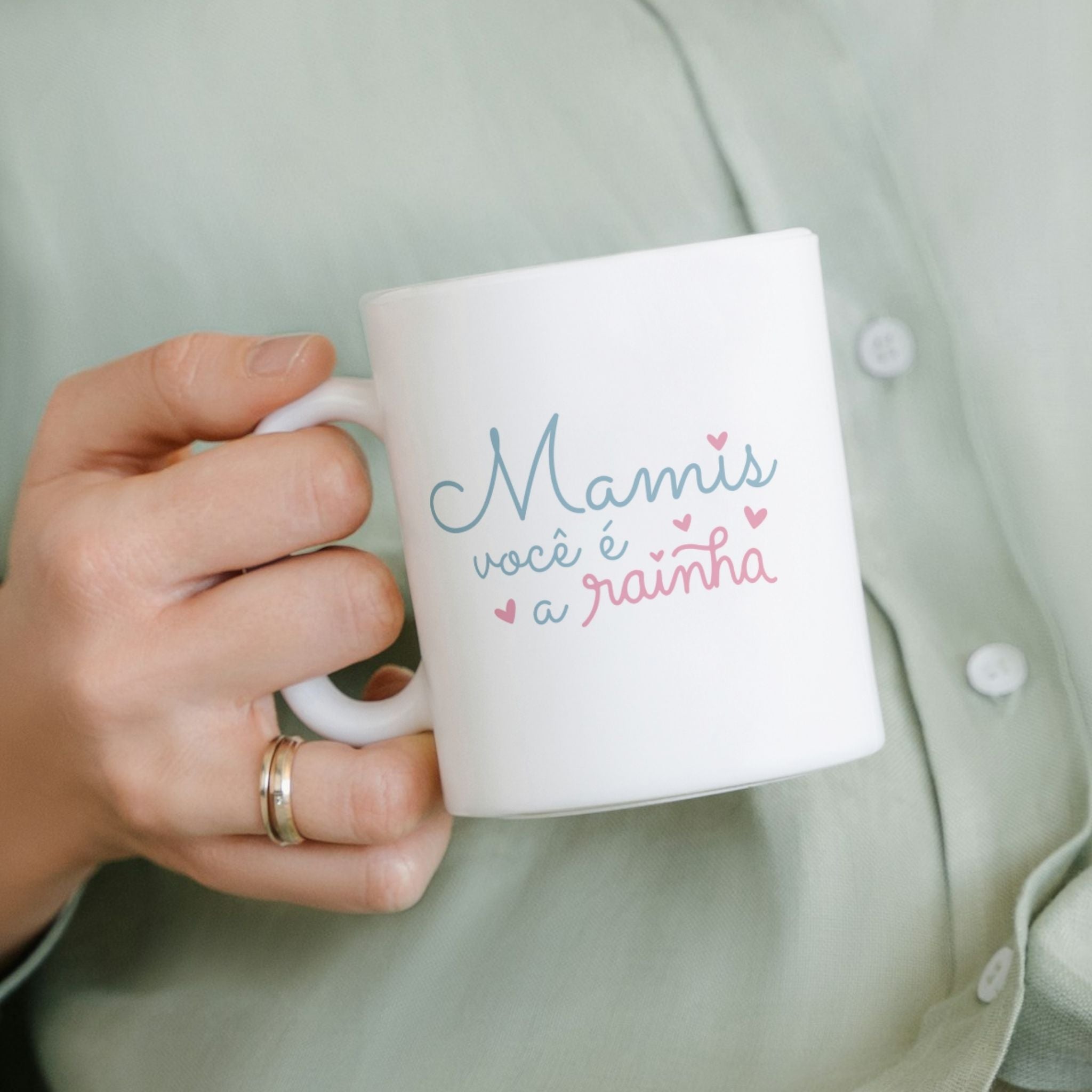 Caneca Dia da Mãe - "Mamis você é a rainha" | Edição Dia da Mãe