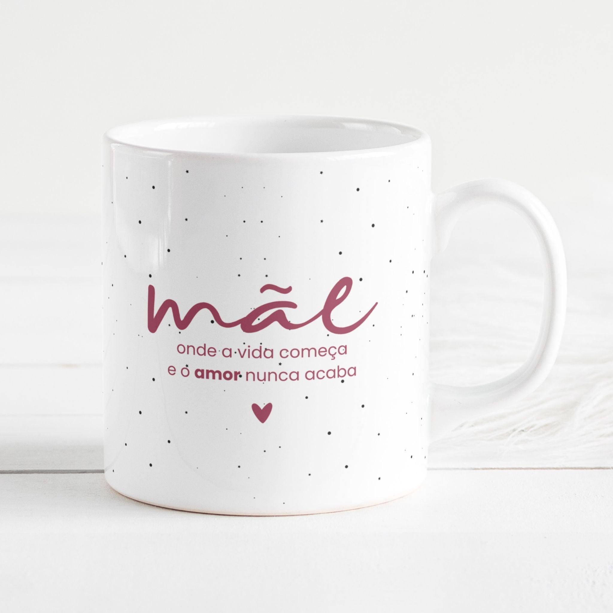 Caneca Dia da Mãe - "Mãe onde a vida começa e o amor nunca acaba" | Edição Dia da Mãe