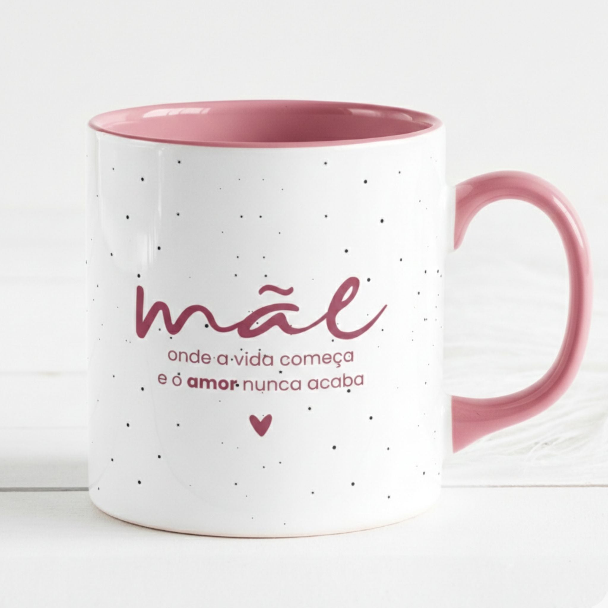 Caneca Dia da Mãe - "Mãe onde a vida começa e o amor nunca acaba" | Edição Dia da Mãe