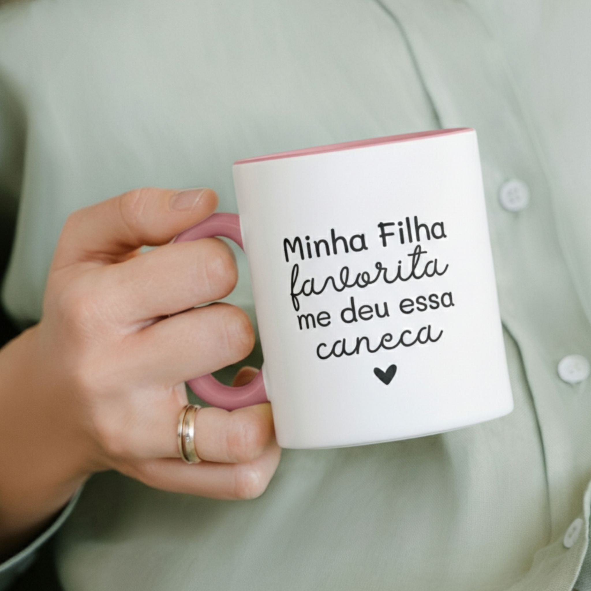 Caneca Dia da Mãe - "Minha filha favorita me deu essa caneca" | Edição Dia da Mãe