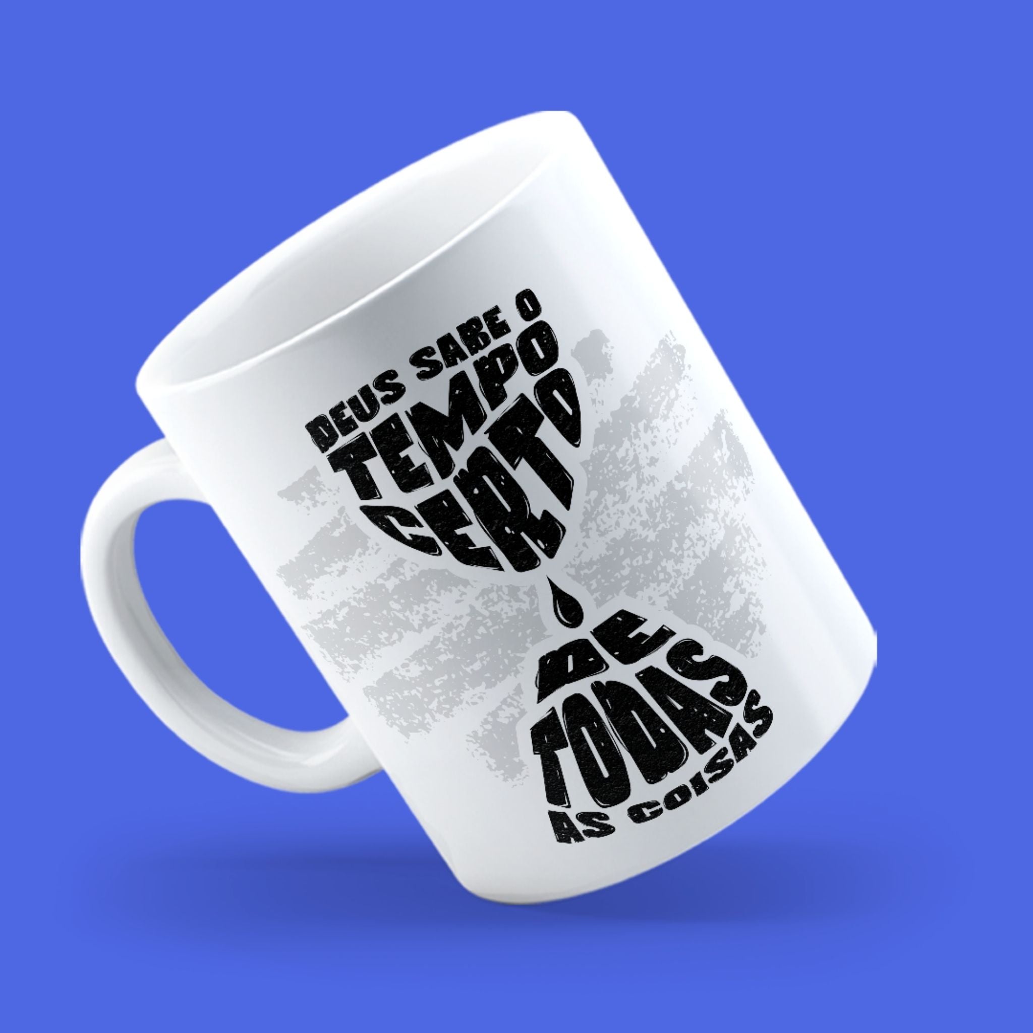 Caneca "Deus sabe o tempo certo de todas as coisas" | Presente de Fé