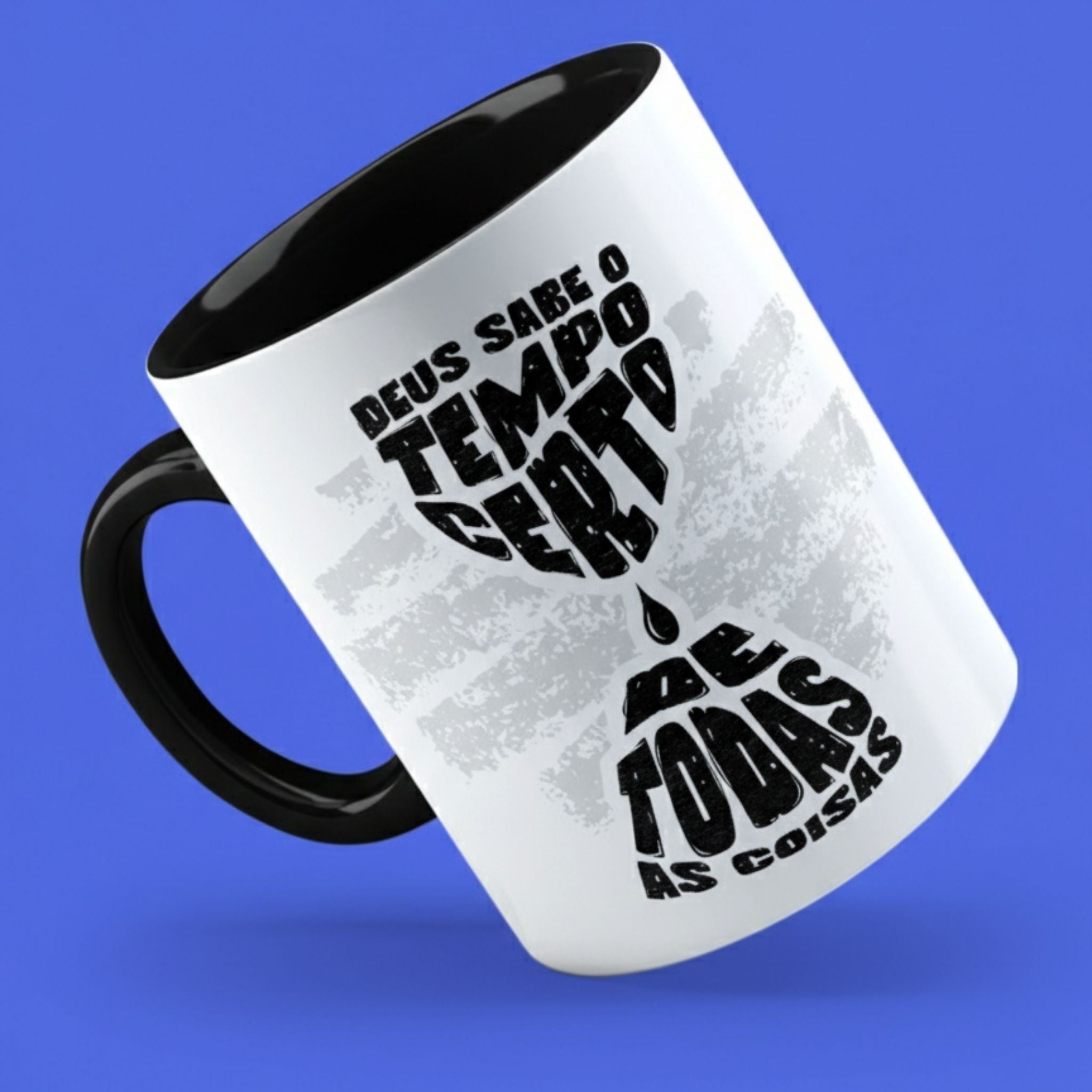 Caneca "Deus sabe o tempo certo de todas as coisas" | Presente de Fé