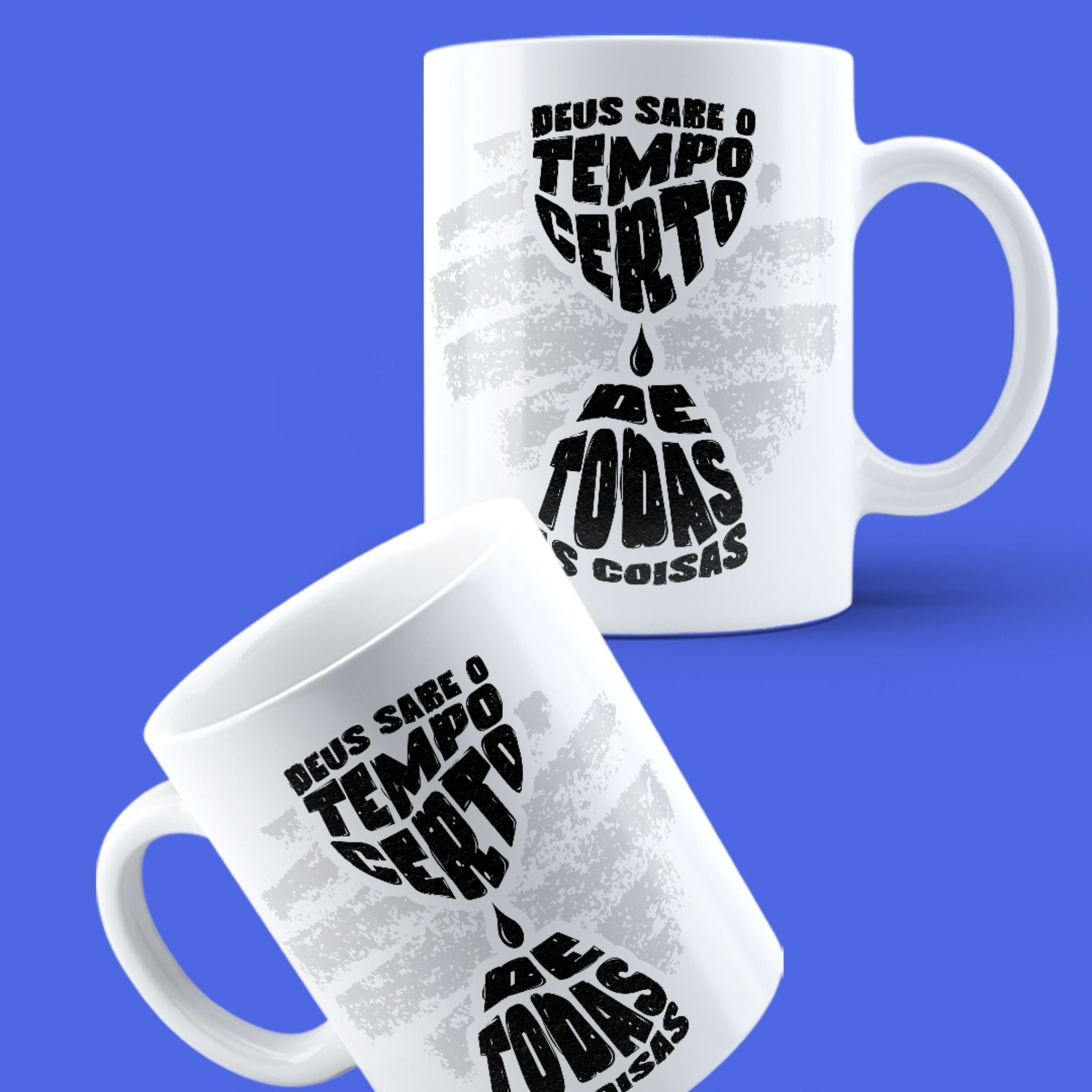Caneca "Deus sabe o tempo certo de todas as coisas" | Presente de Fé