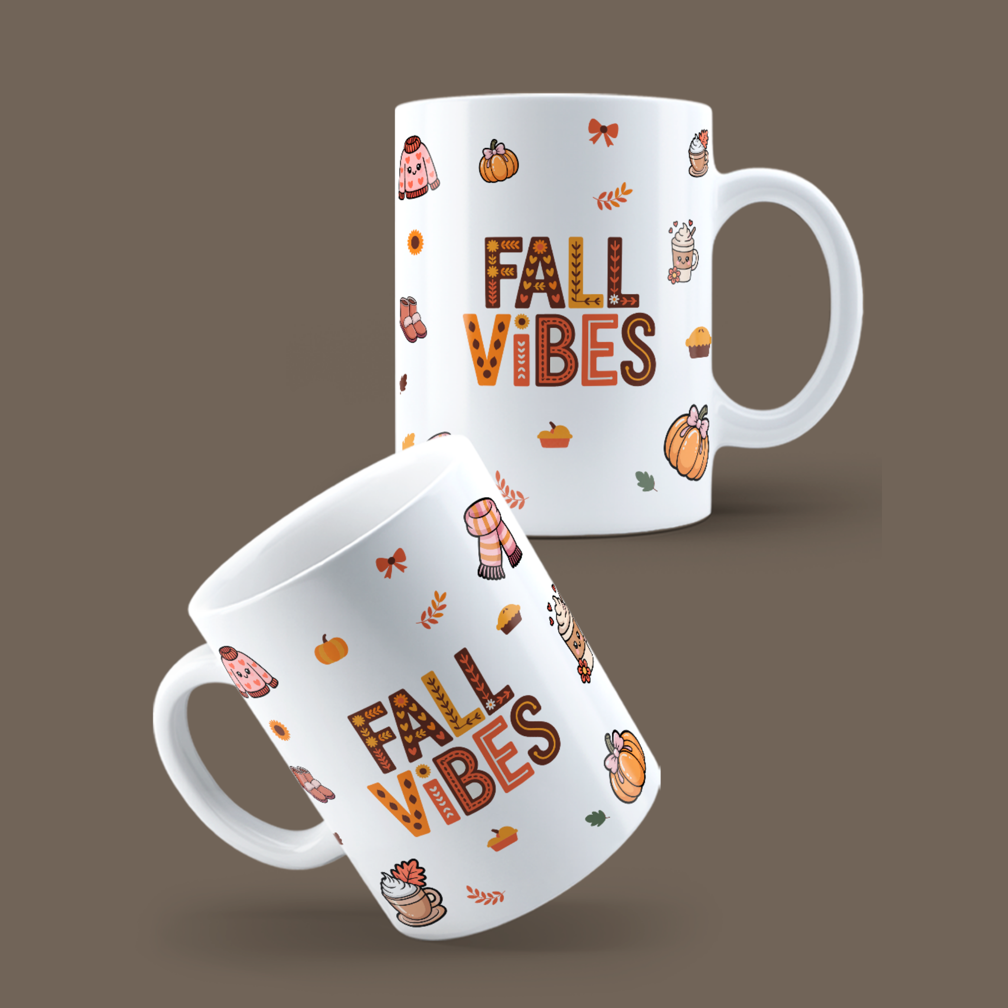 Caneca Autumn Fall Vibes | JM Collection | Coleção Outono e Halloween
