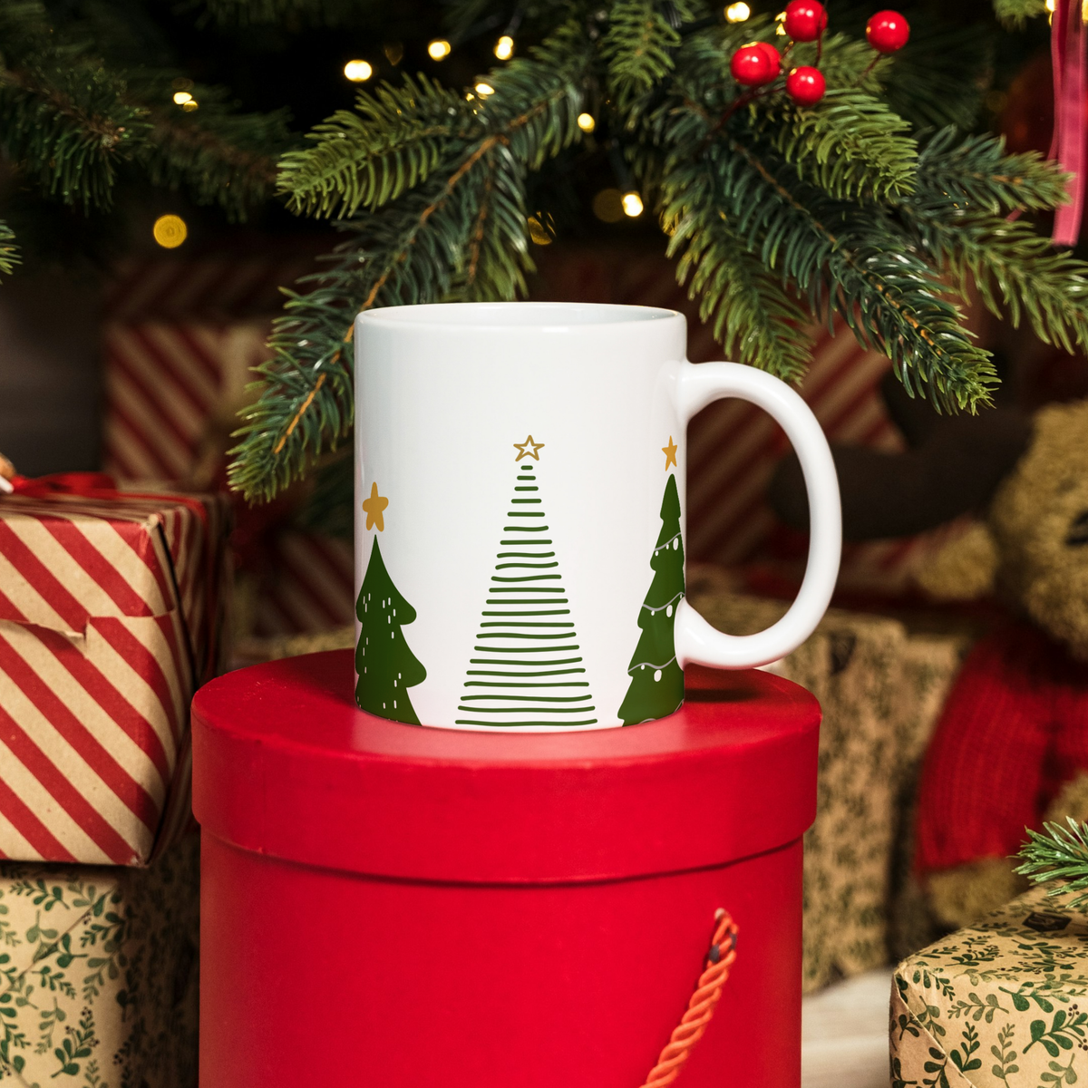 Caneca Árvores de Natal - Coleção Natal Christmas