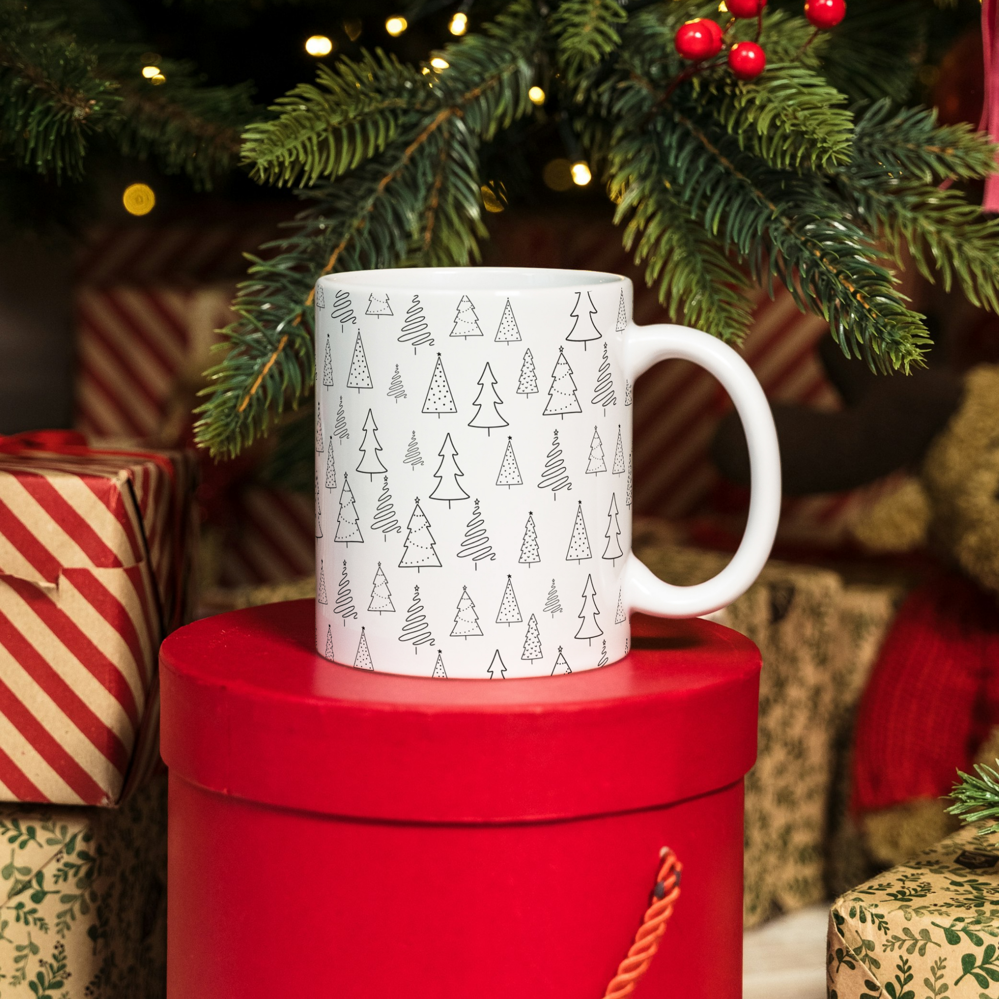 Caneca Árvores de Natal - Coleção Natal