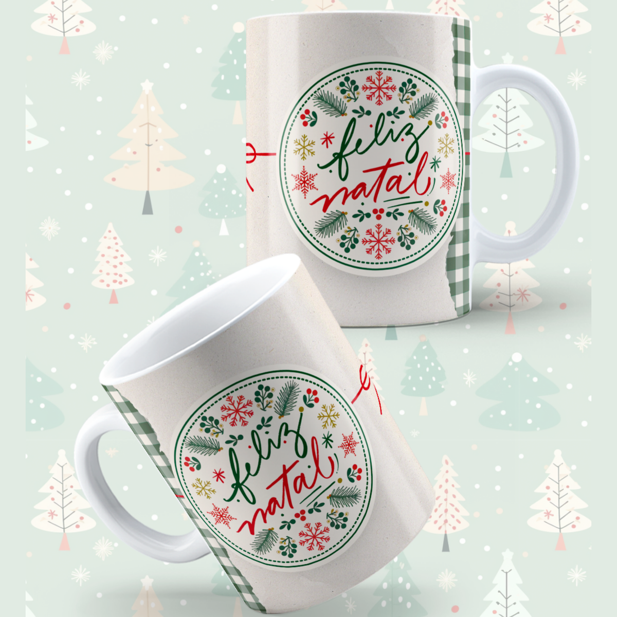 Caneca "Feliz Natal" | JM Collection - Coleção Natal