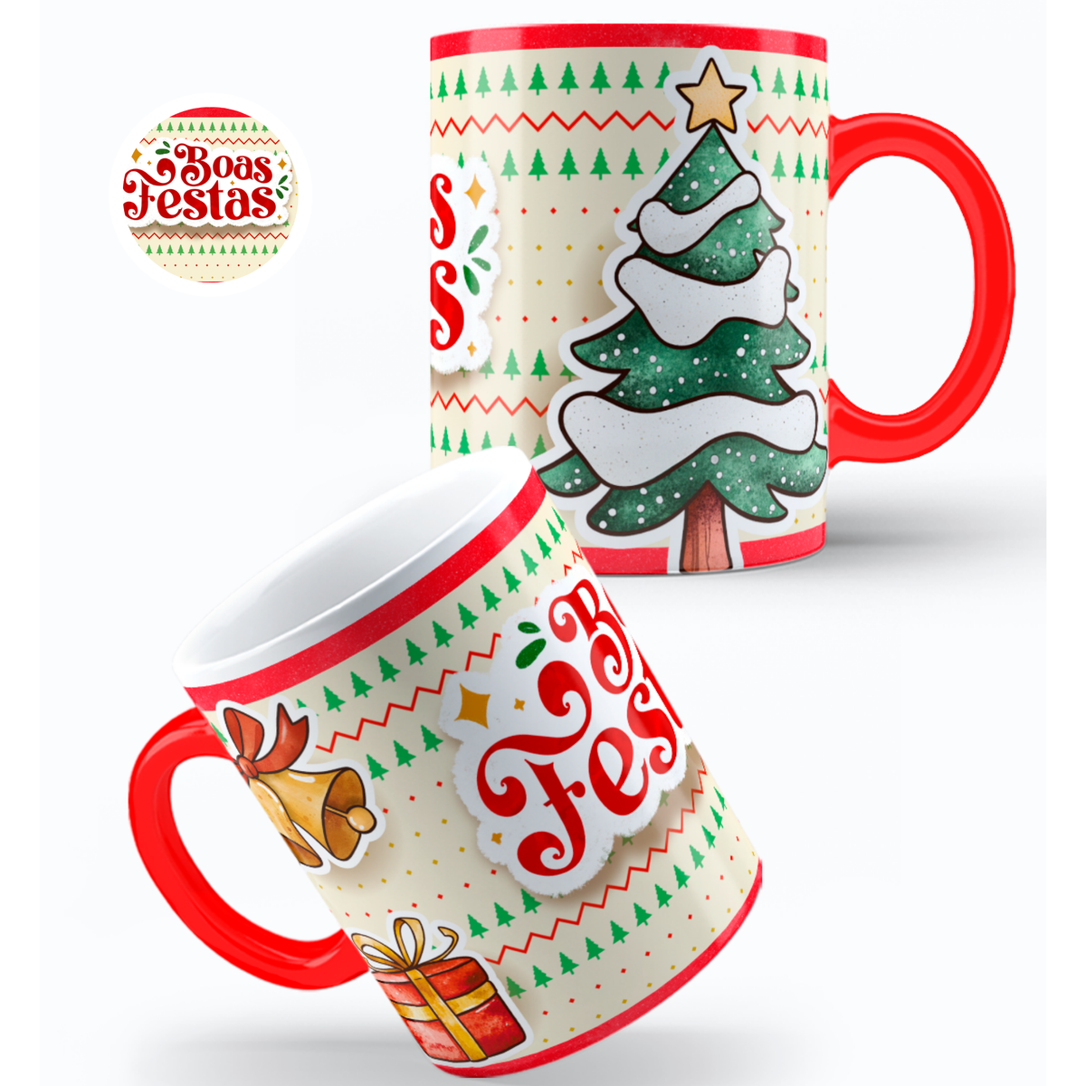 Caneca "Natal" Boas Festas | Coleção Natal