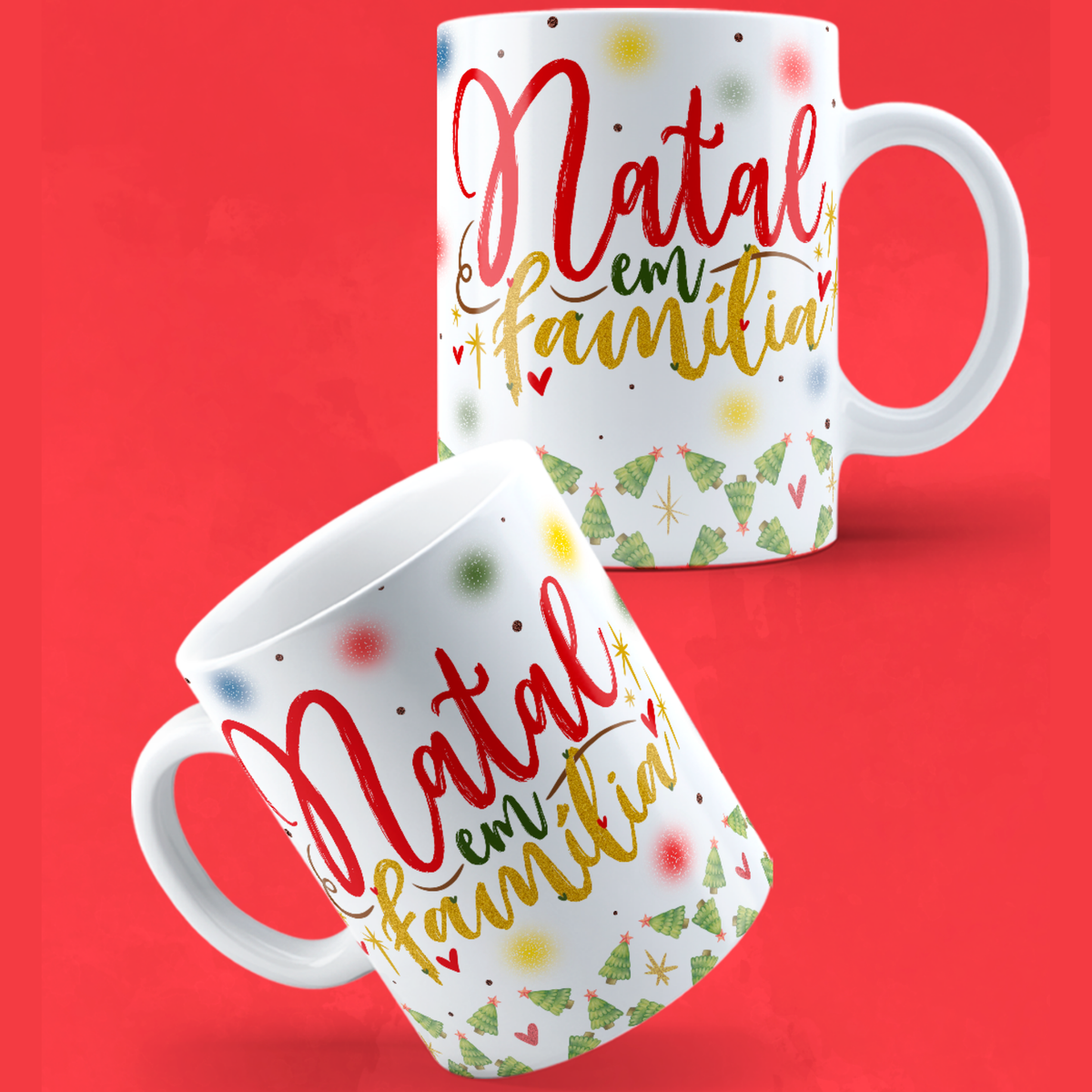 Caneca "Natal em Família" | Coleção Natal | JM Collection