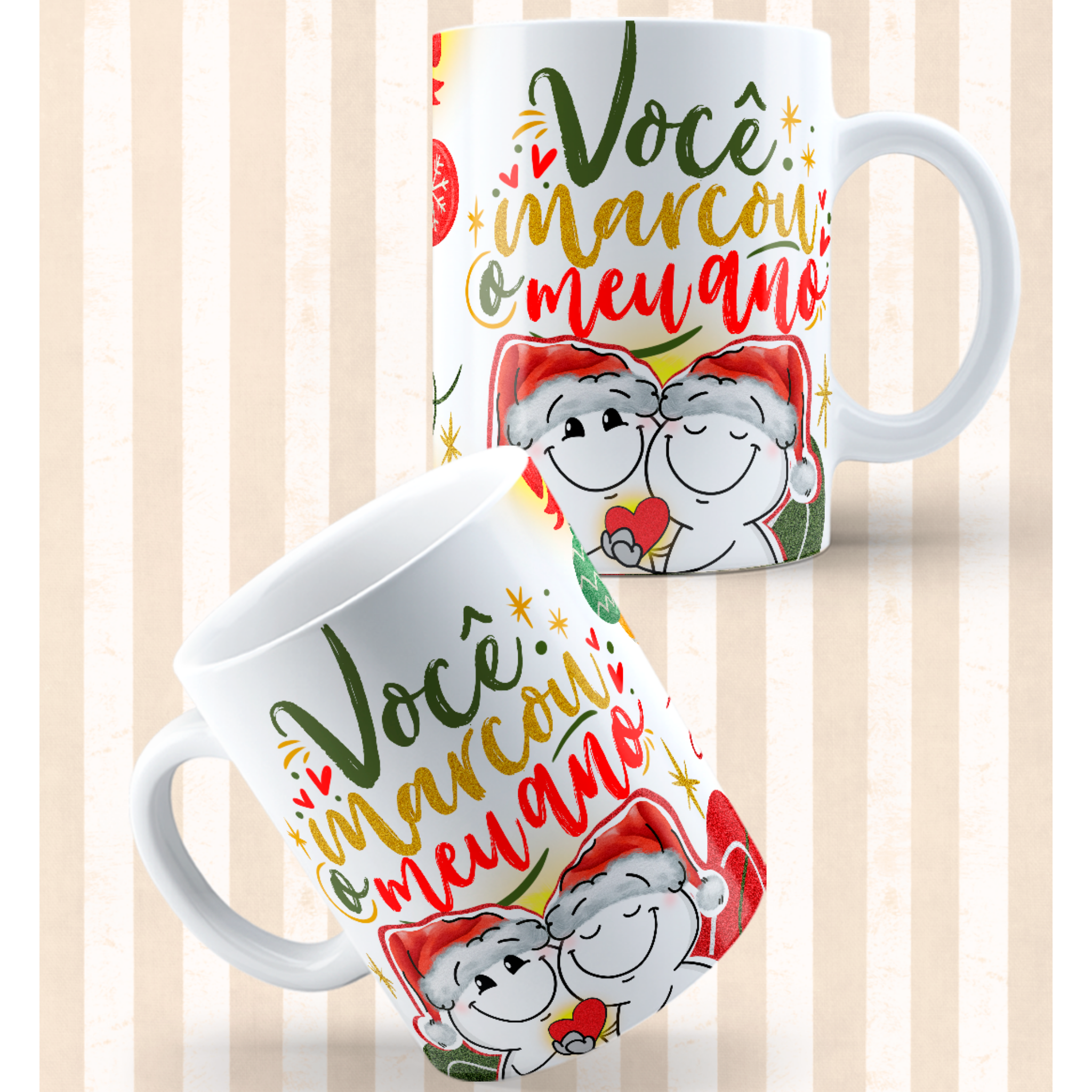 Caneca "Você Marcou o meu Ano" | Coleção Natal | JM Collection