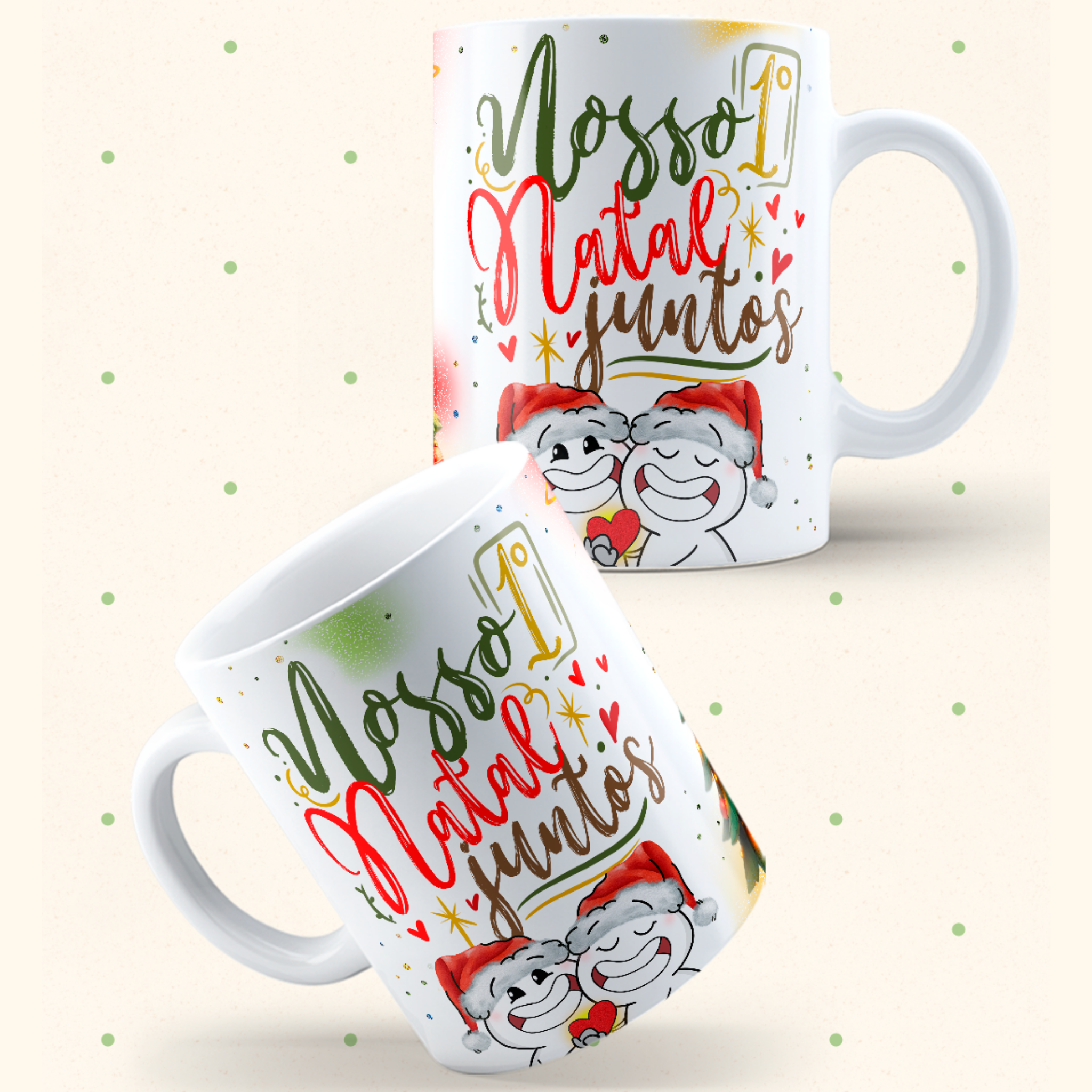 Caneca "Nosso Primeiro Natal Juntos" | Coleção Natal