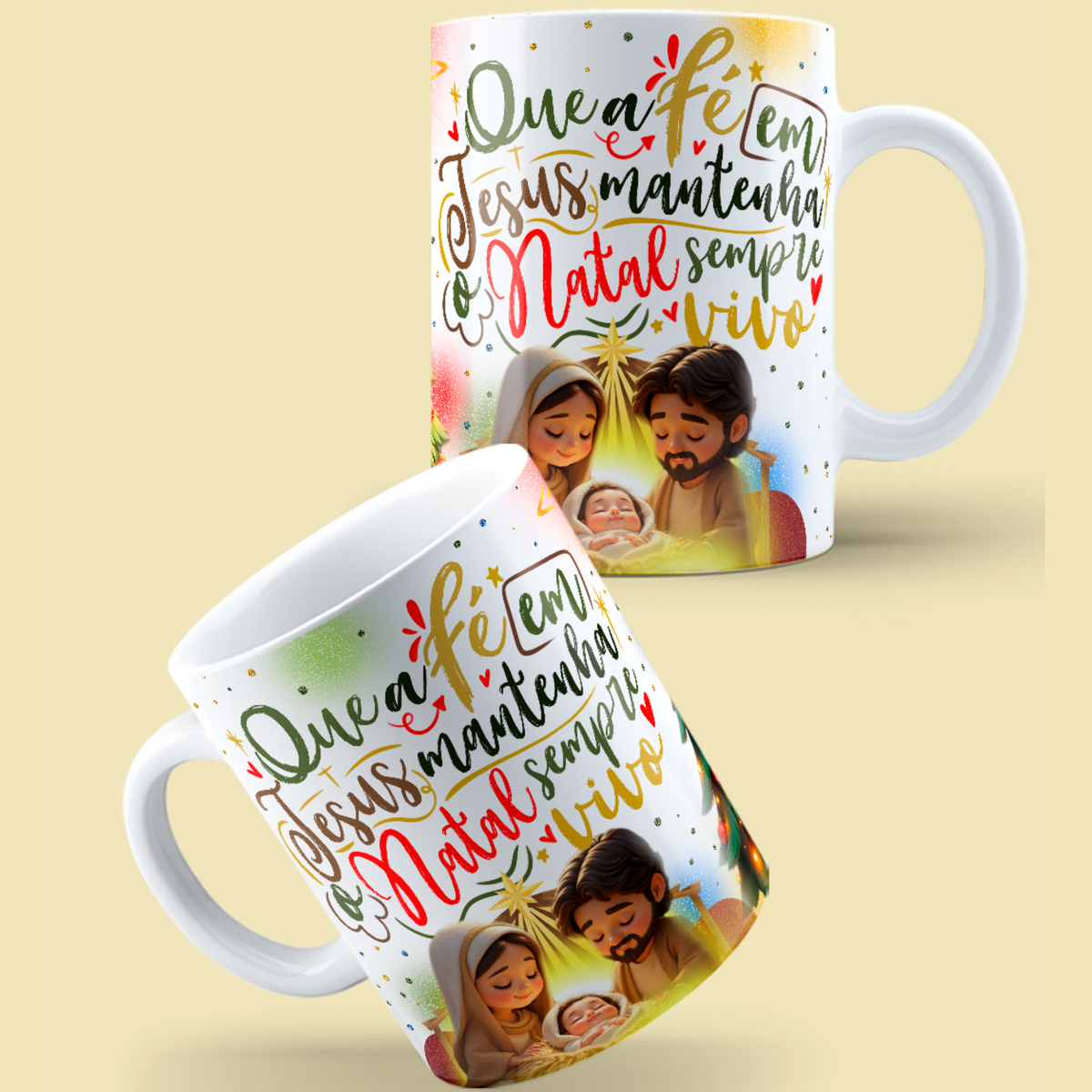 Caneca "Fé" | Coleção Natal