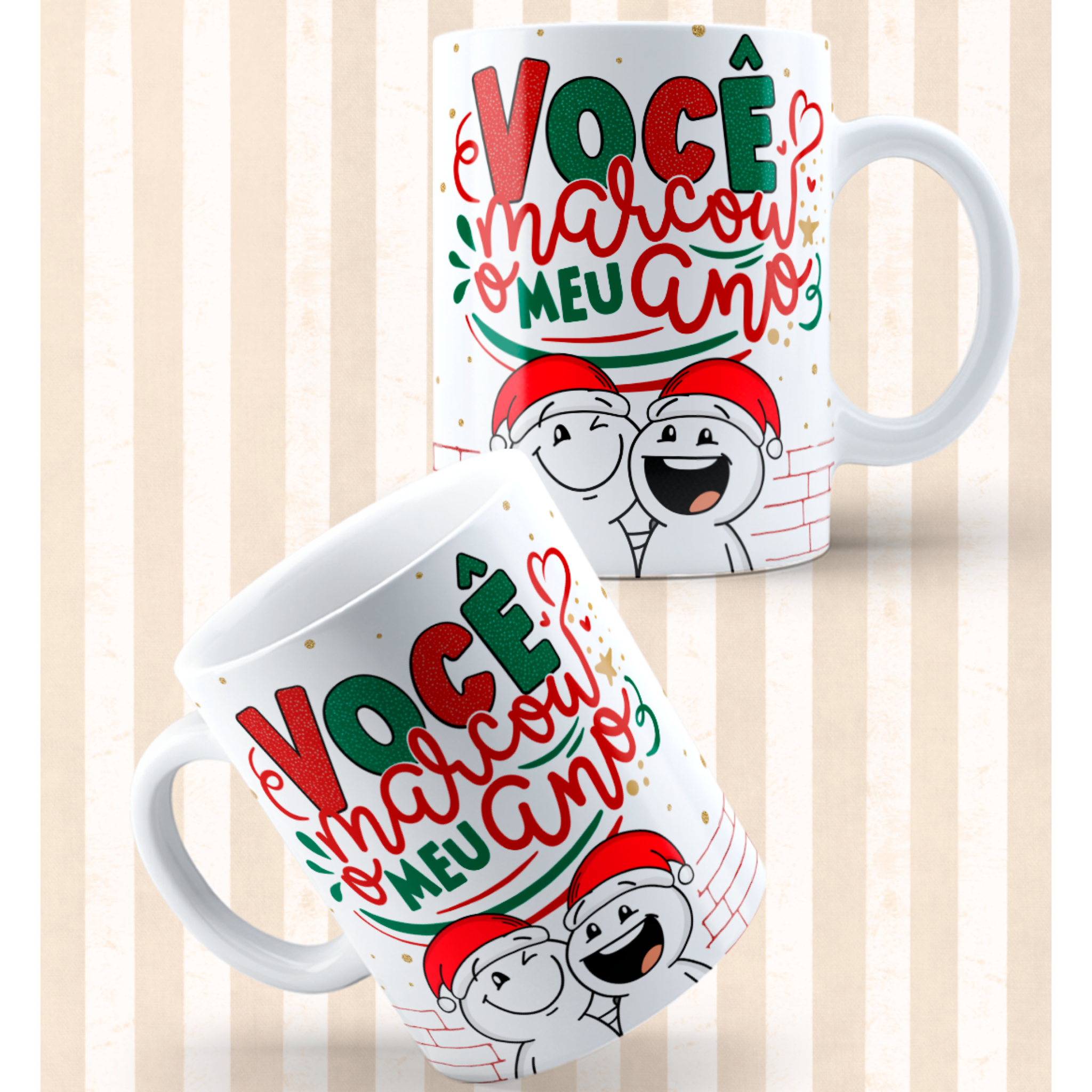 Caneca "Você Marcou meu ano" - Coleção Natal