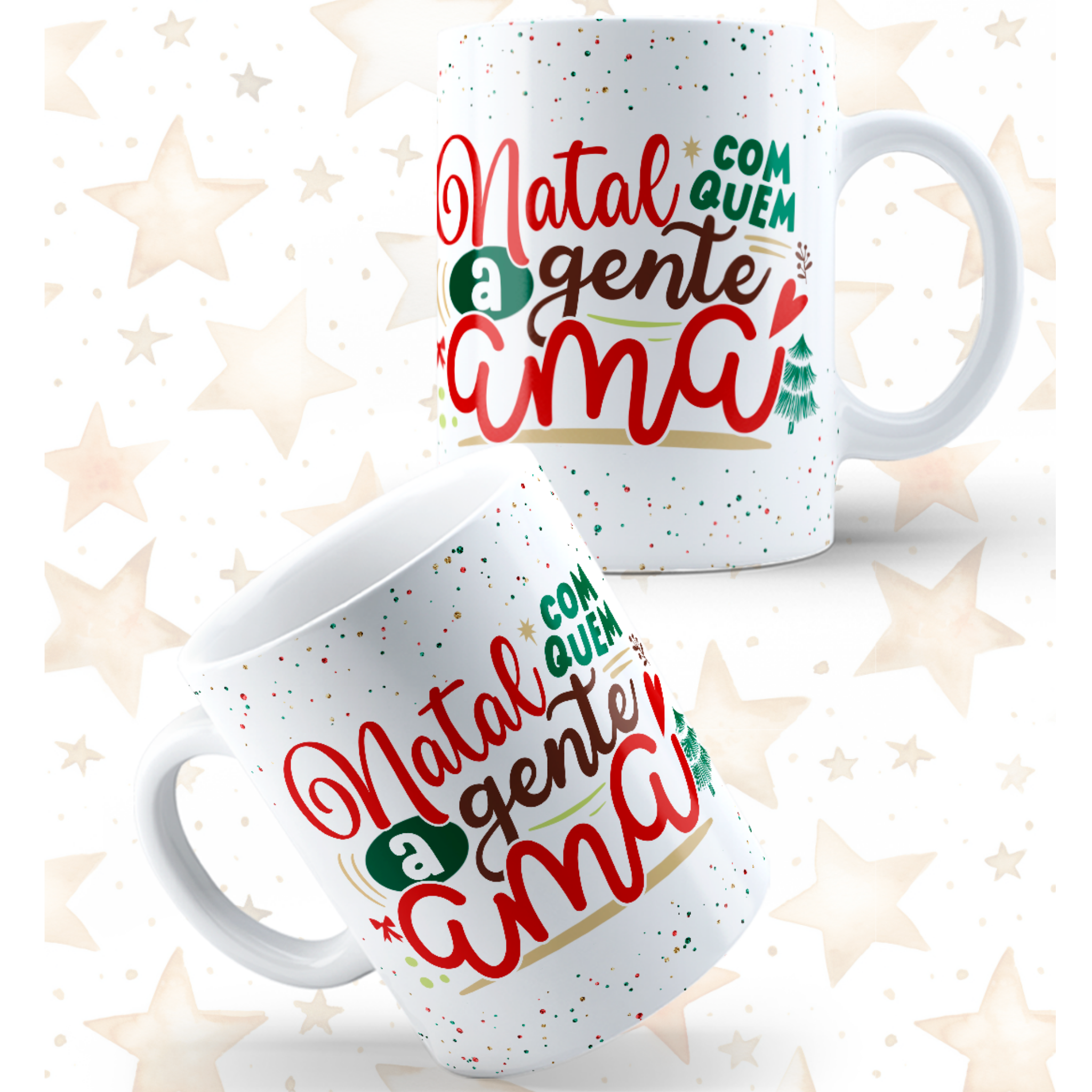 Caneca "Natal com quem a gente ama" - Coleção Natal