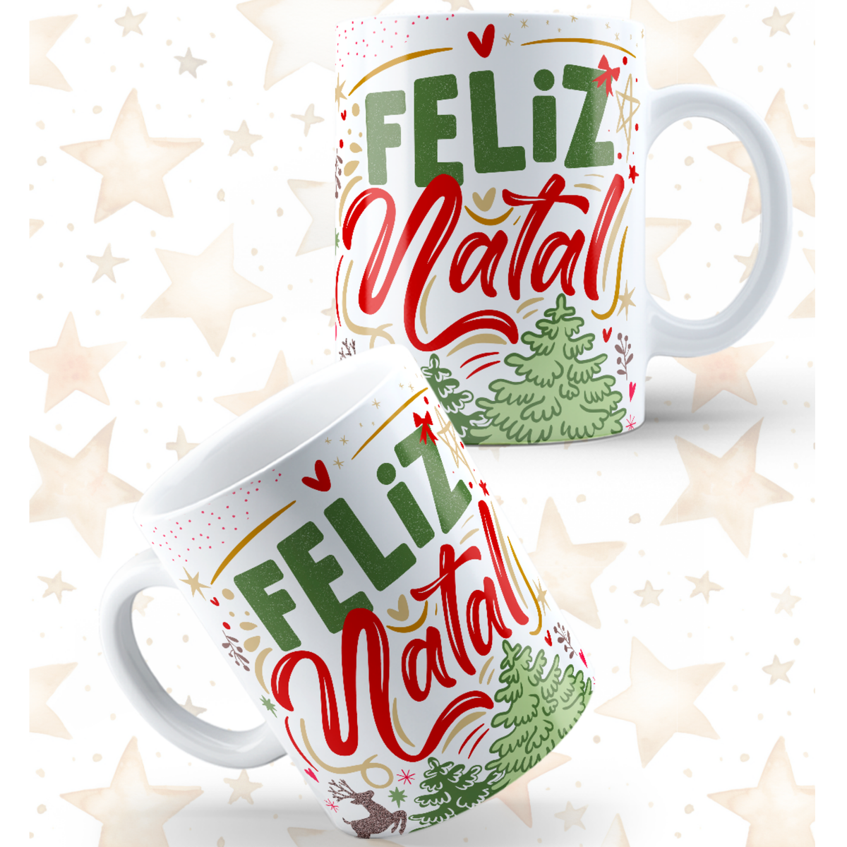 Caneca "Feliz Natal" - Coleção Christmas Natal