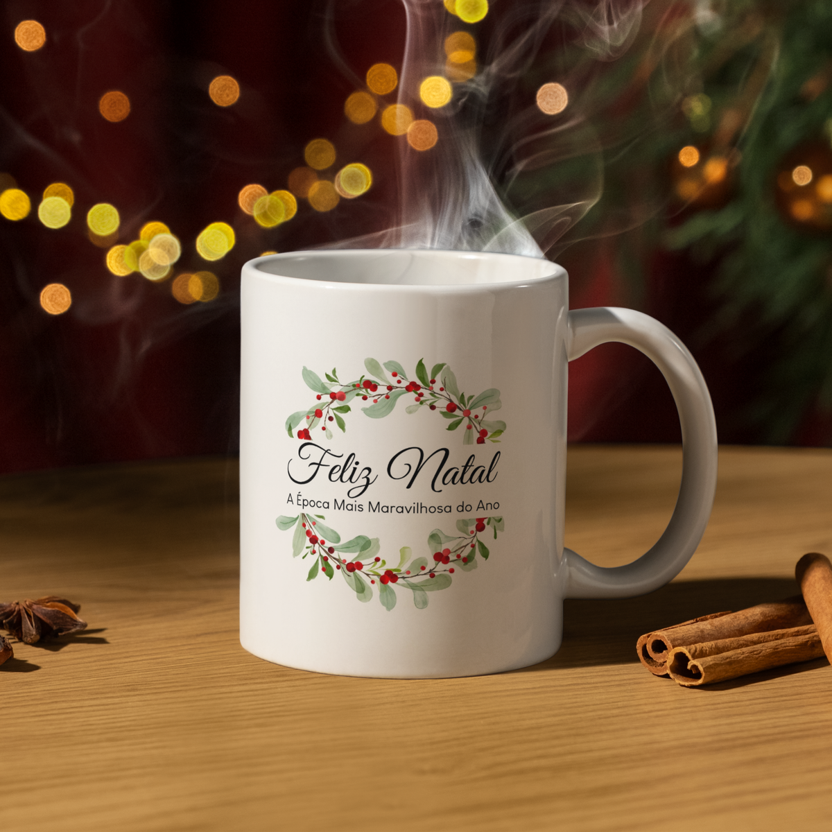 Caneca "A época mais maravilhosa do ano" - Coleção Natal